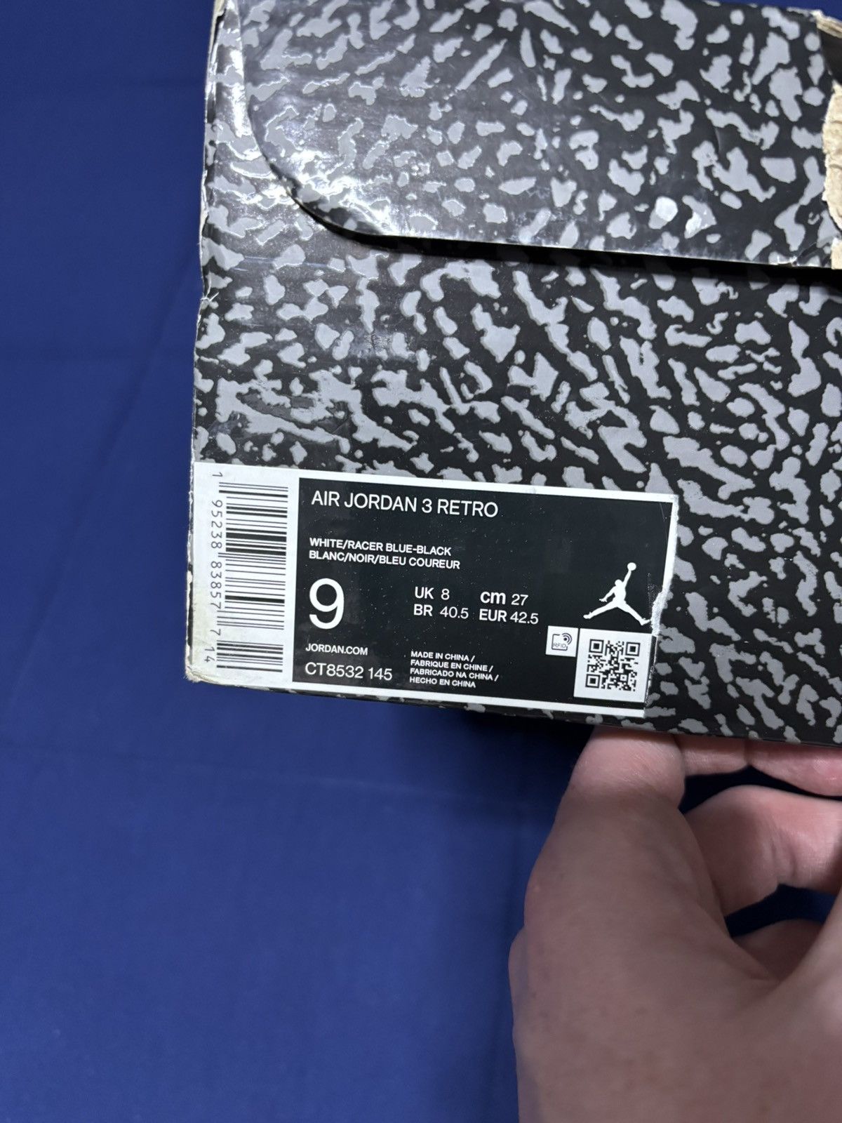 Jordan Brand Jordan 3 Retro Racer Blue 2021 Size 9 Size US 9 / EU 42 - 8 Thumbnail