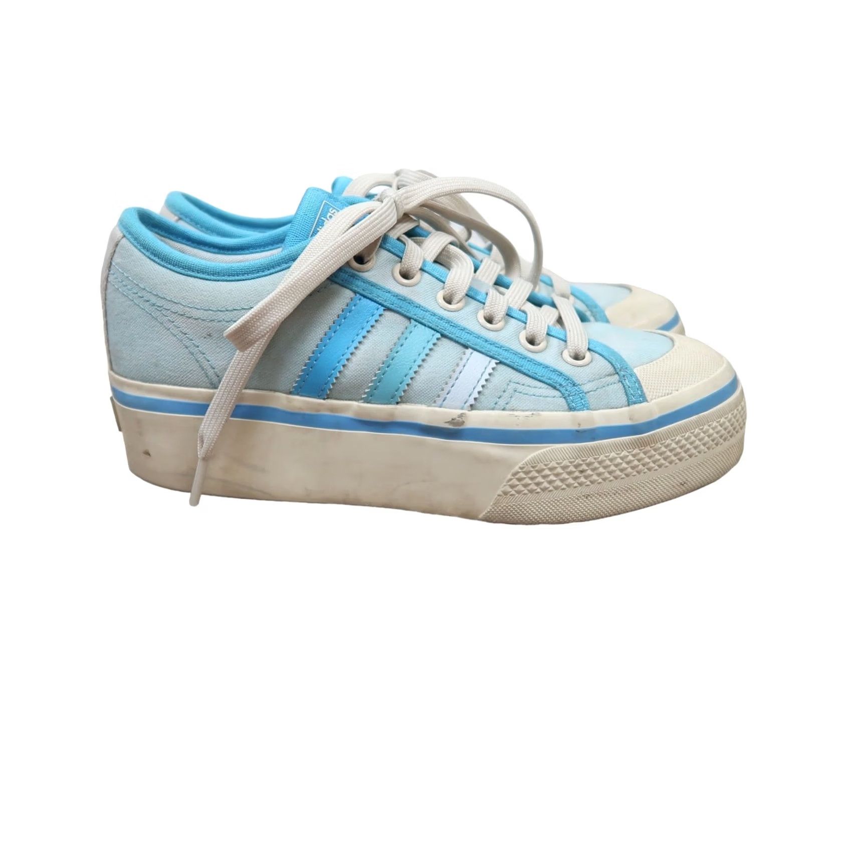 Adidas Adidas Parley Nizza platform sneakers Women 6.5 light blue lace-up Size US 8 / IT 38 - 3 Thumbnail