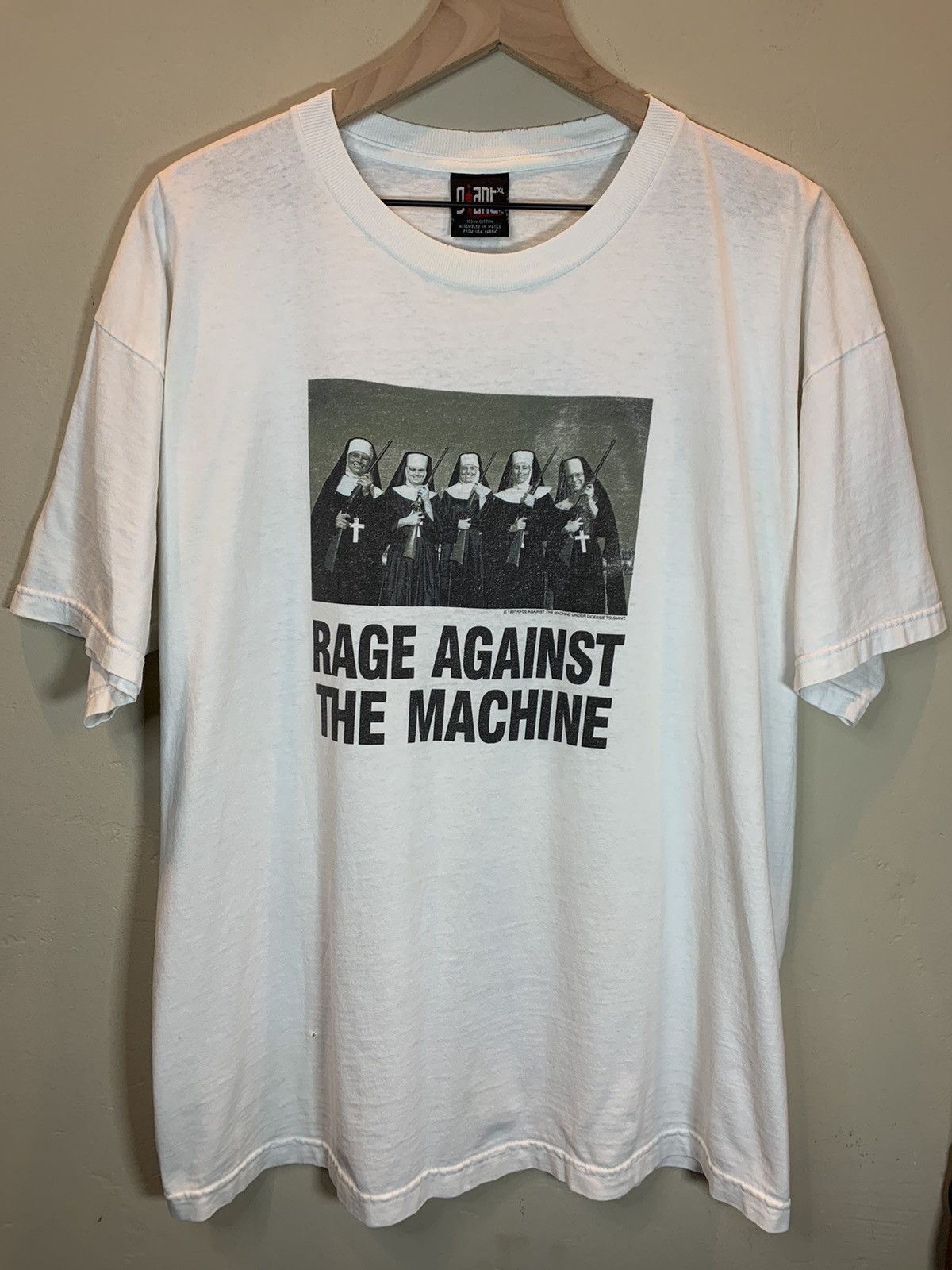 Band Tees × Rage Against The Machine × Vintage *RARE* Vintage 1997 Rage Against The Machine Nuns Guns Shirt Size US L / EU 52-54 / 3 - 1 Thumbnail