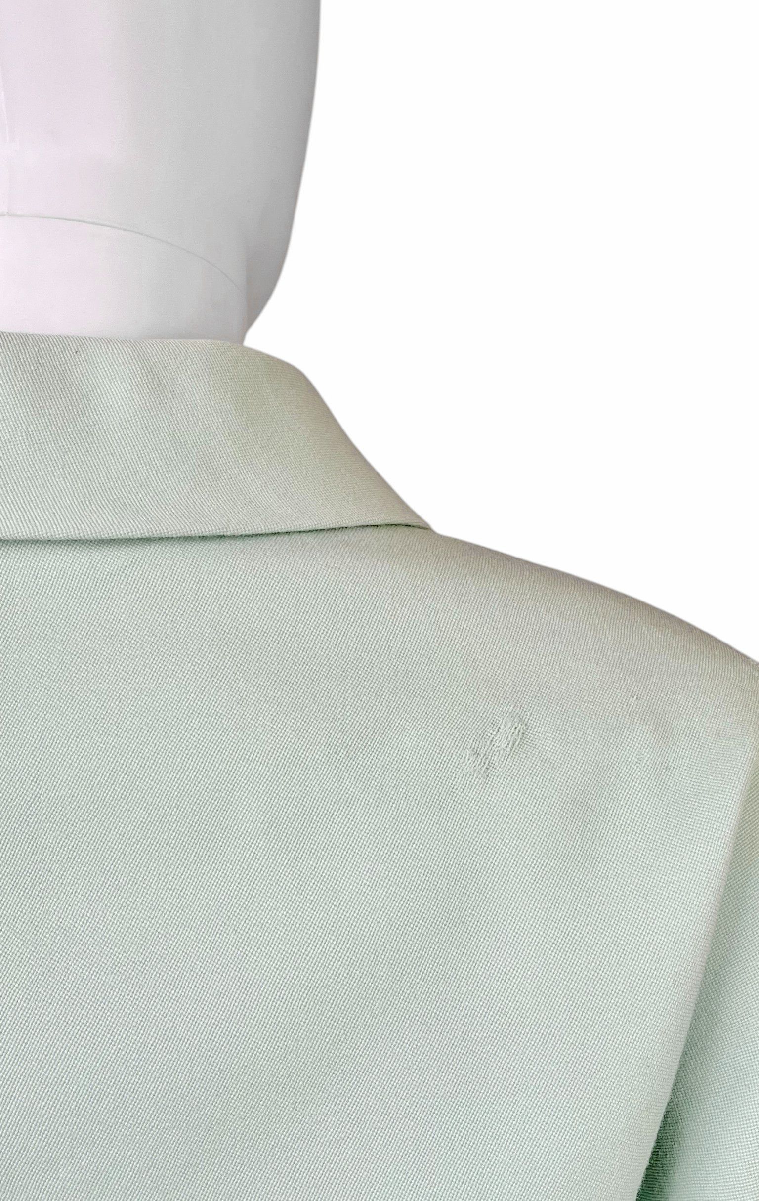 Versace by Gianni 1990's Cropped Aqua Green Blazer Size S / US 4 / IT 40 - 8 Thumbnail