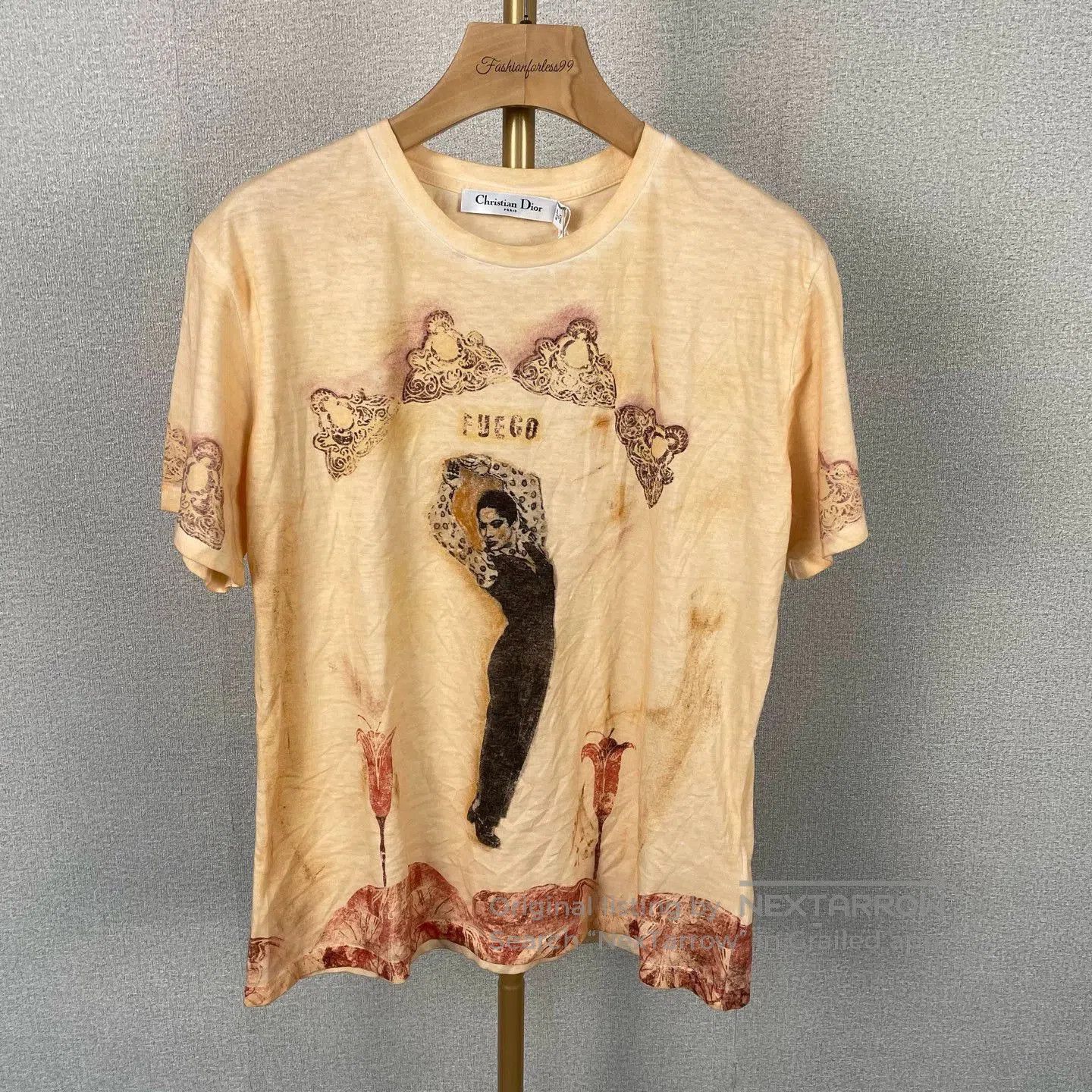 Dior dior yellow graphic print short sleeve t-shirt. Size US L / EU 52-54 / 3 - 1 Thumbnail