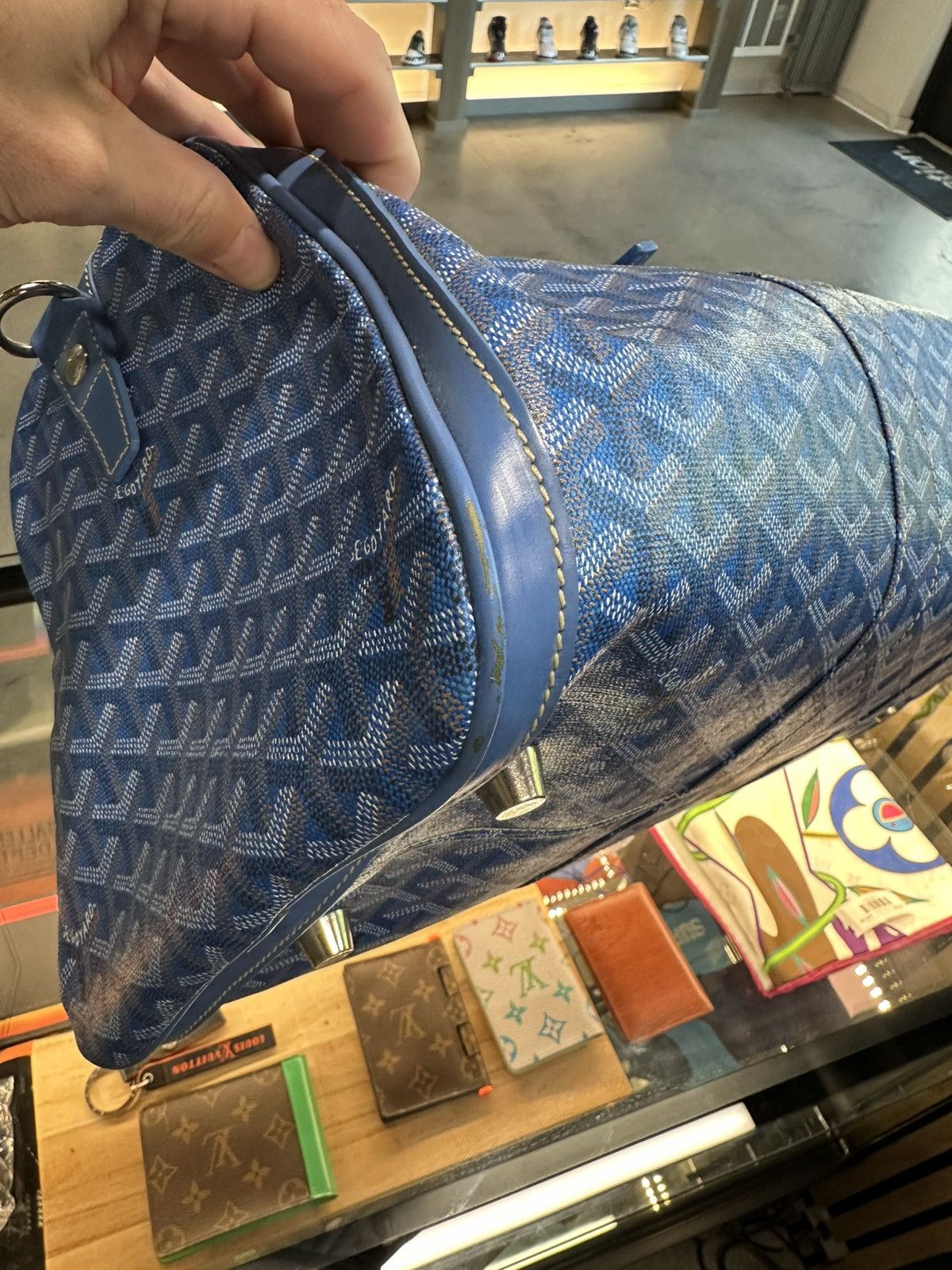 Goyard Goyard Croisiere 40 Duffle Bag Blue Size ONE SIZE - 9 Thumbnail