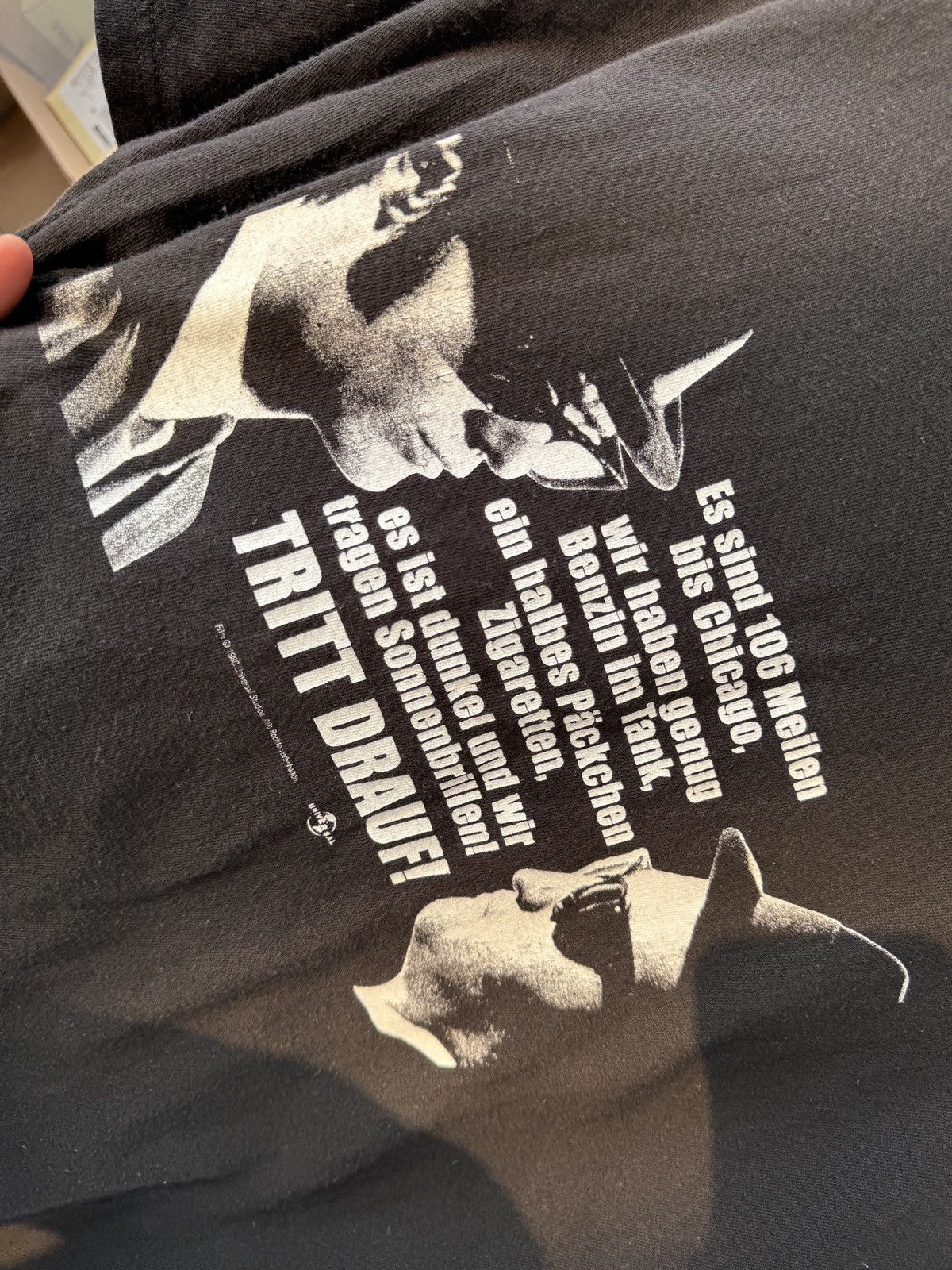 Vintage THE BLUES BROTHERS 1980 UNIVERSAL STUDIOS PROMO MOVIE TEE Size US L / EU 52-54 / 3 - 4 Thumbnail