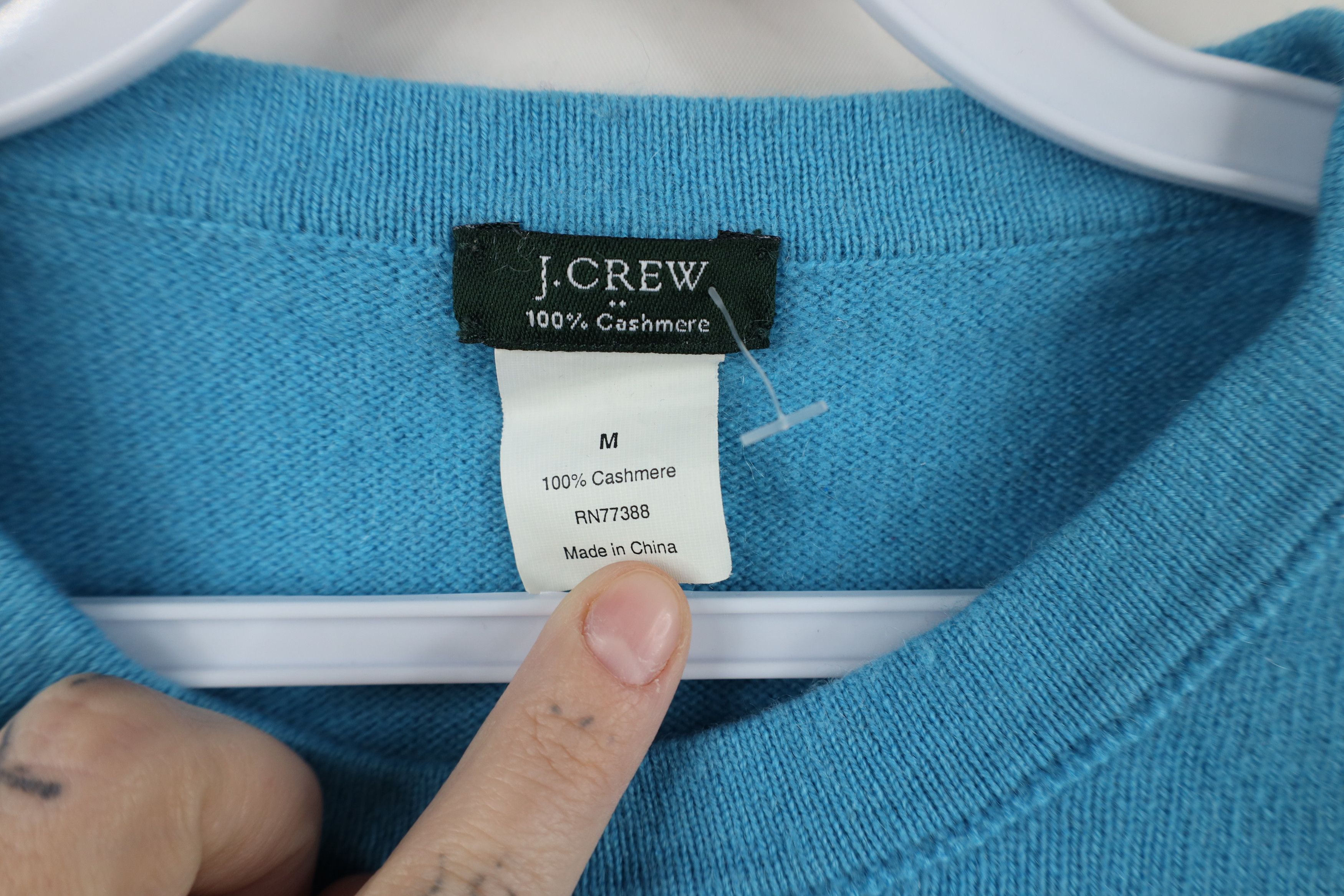 J.Crew Vintage J Crew Blank Soft Cashmere Marled Knit Sweater Blue Size M / US 6-8 / IT 42-44 - 7 Thumbnail