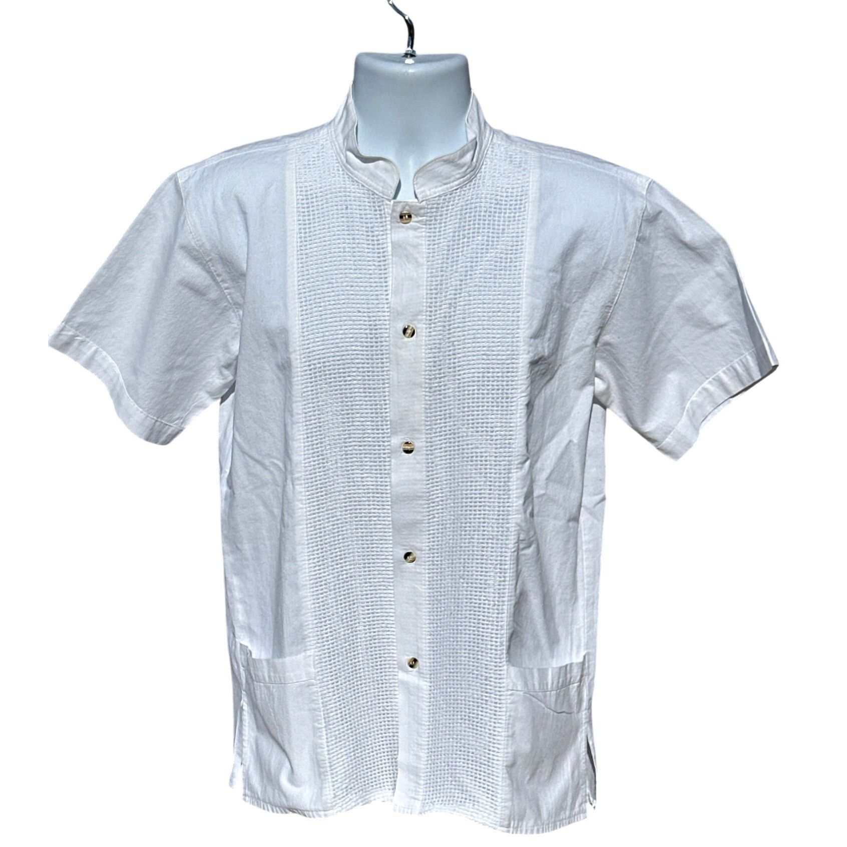 Other CCC White Short Sleeve Guayabera Shirt Waffle Texture Button Size US M / EU 48-50 / 2 - 1 Thumbnail