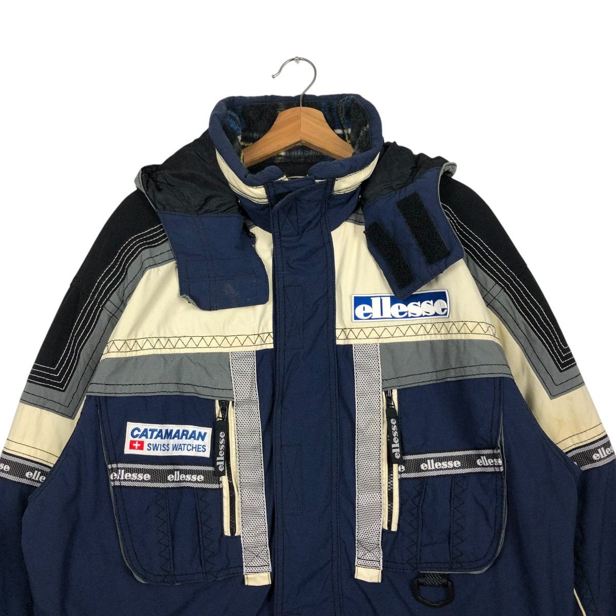 Japanese Brand × Vintage 🔥VINTAGE SKI JACKET MULTI POCKET CARGO ELLESSE ISSEY MIYAKE Size US L / EU 52-54 / 3 - 5 Thumbnail