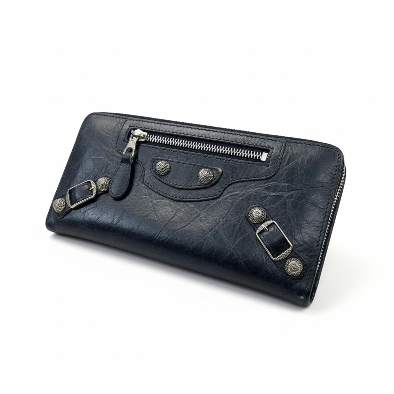 Balenciaga Balenciaga - Black Leather Zip Wallet Size ONE SIZE - 1 Thumbnail