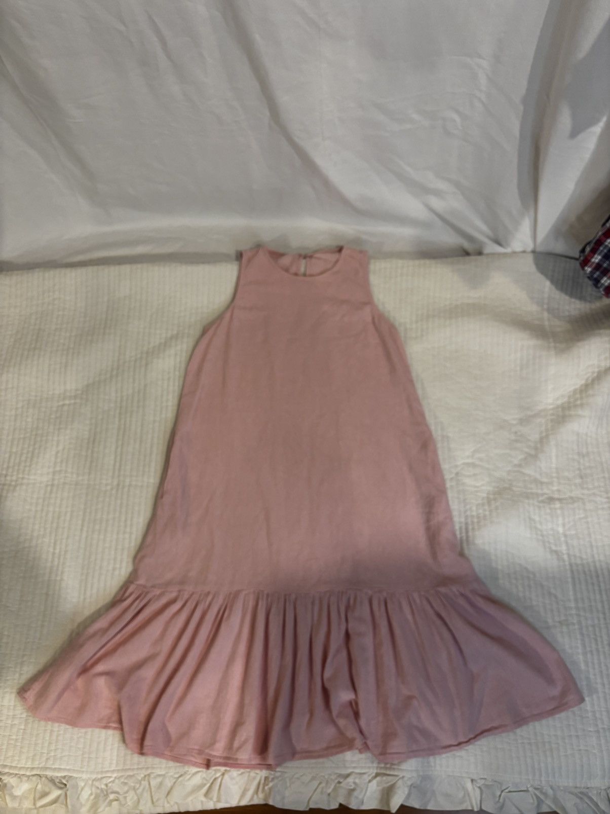 Other Pink sleeveless ruffle hem Dress.wd955 Size XS / US 0-2 / IT 36-38 - 1 Thumbnail