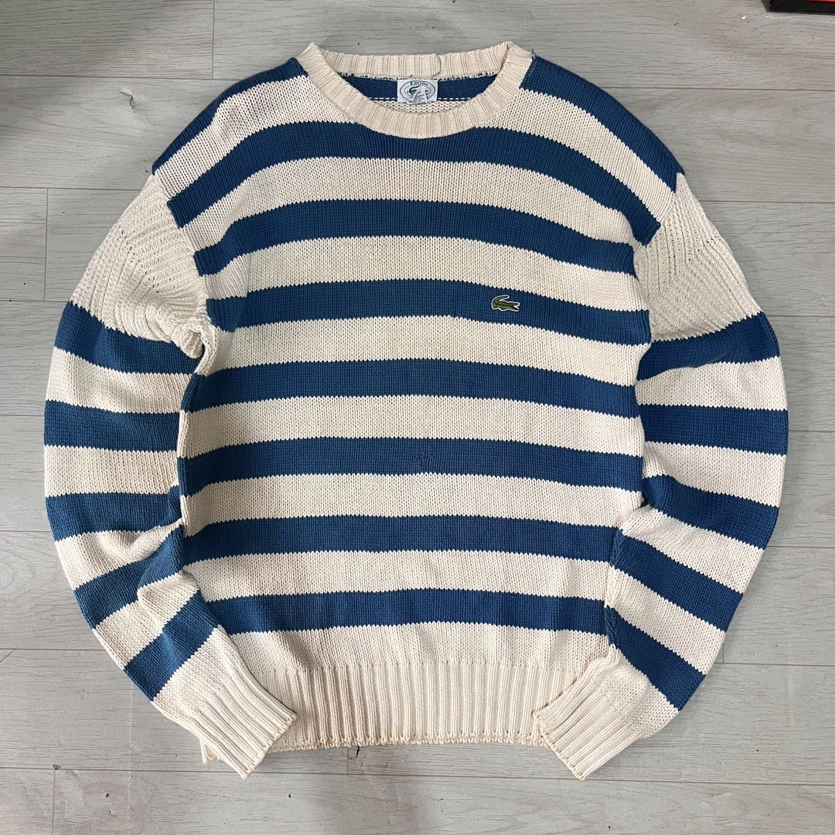 Lacoste Vintage Lacoste izod knit sweater striped Size US L / EU 52-54 / 3 - 1 Thumbnail
