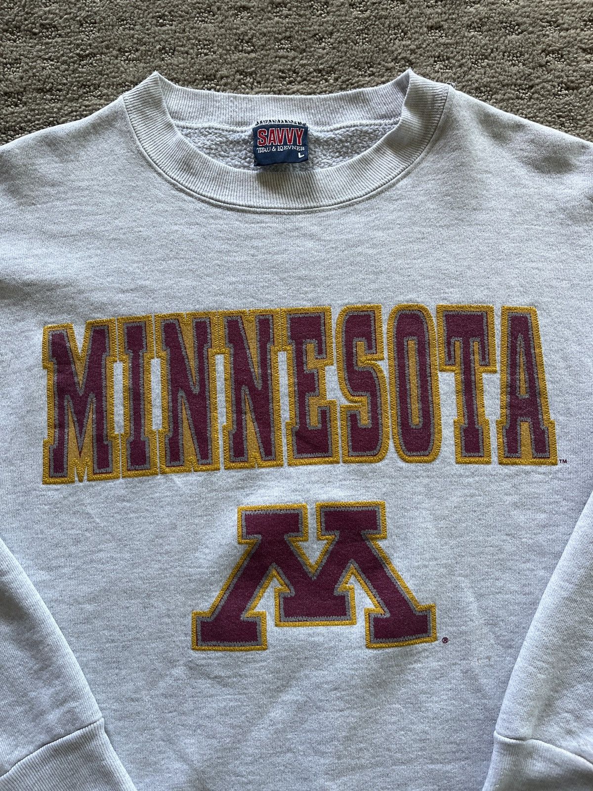 Vintage Vintage Minnesota Crewneck Grey Size Large Size US L / EU 52-54 / 3 - 2 Thumbnail