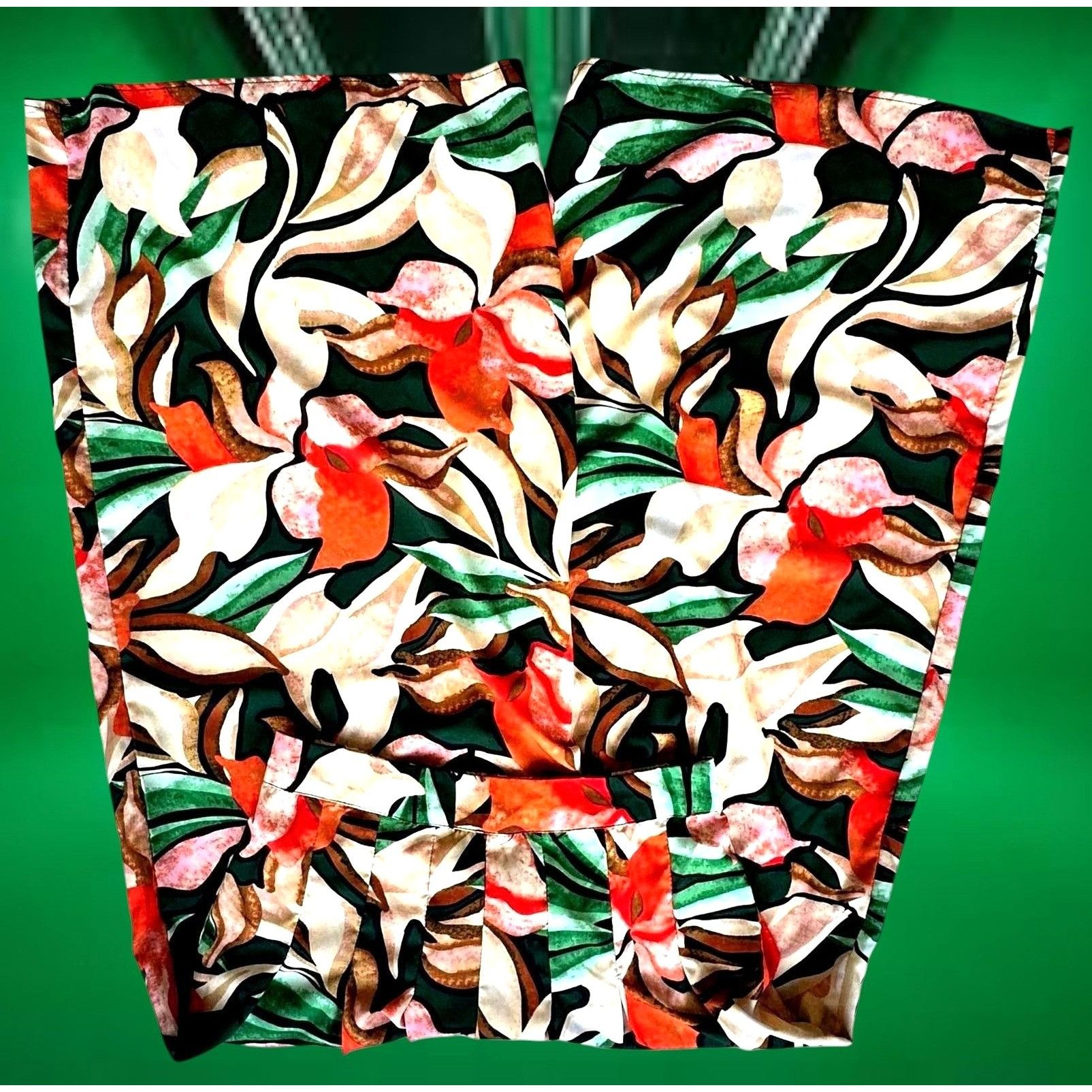 Other Moon Orchid Palazzo Pants Medium Abstract Festive High Waist Size 30" / US 8 / IT 44 - 9 Thumbnail