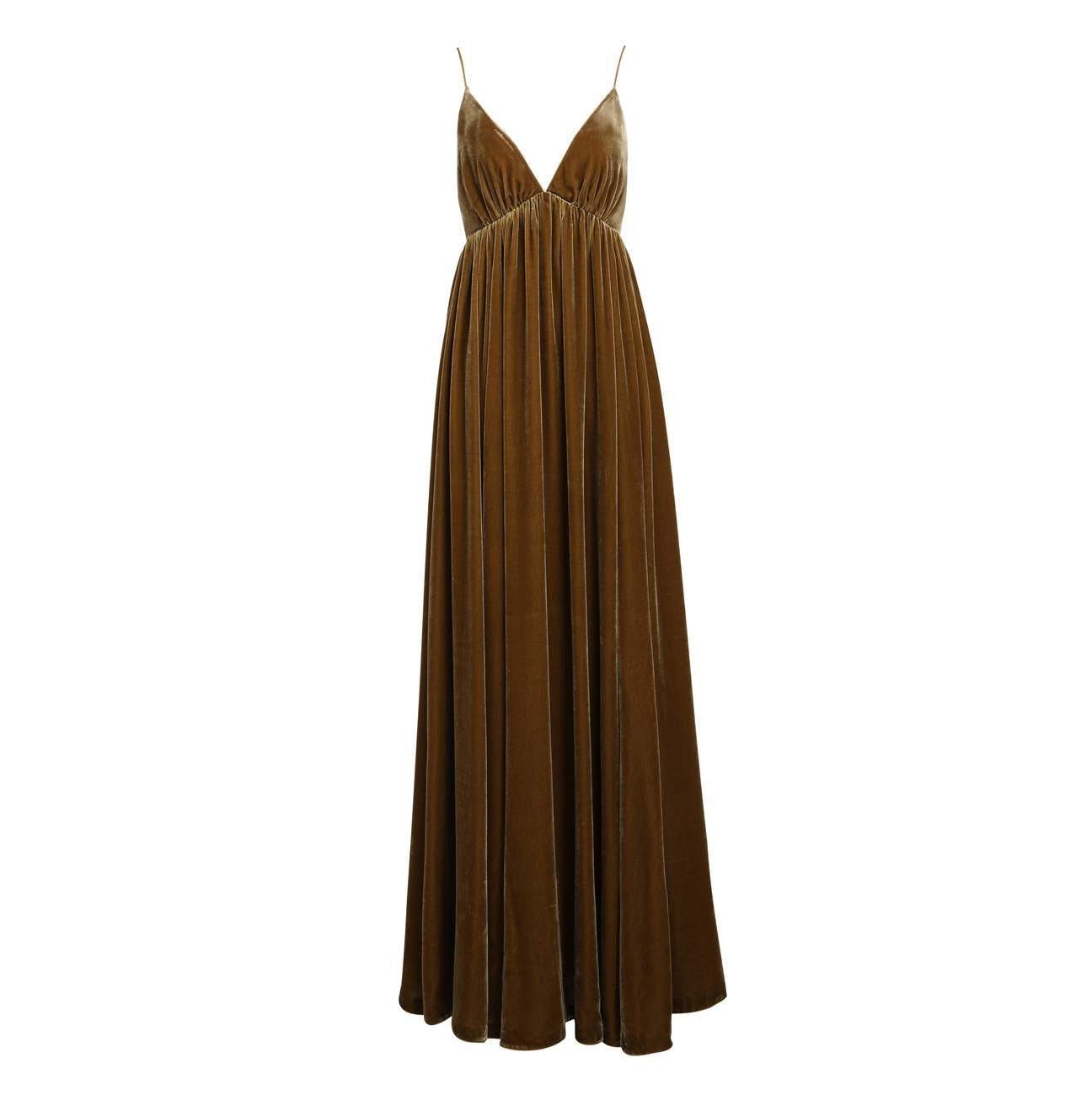 Zimmermann oc11z0325 Sensory Velvet Dress in Dark Mustard Size M / US 6-8 / IT 42-44 - 1 Thumbnail