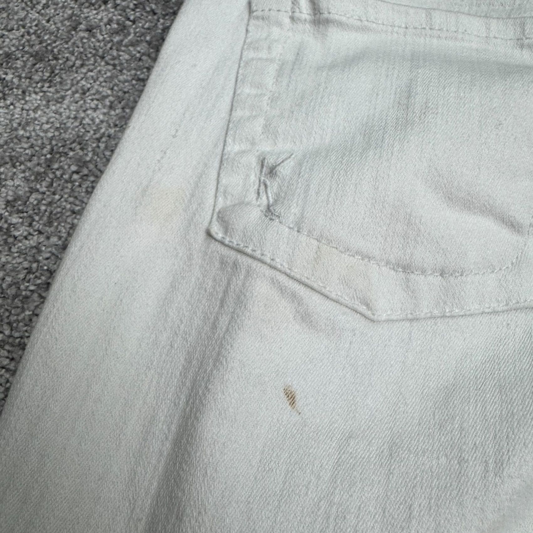 Vintage KUT From The Cloth Viv Toothpick Skinny Jeans Womens 14 White Denim Mid Rise Size 36" / US 14 / IT 50 - 6 Thumbnail