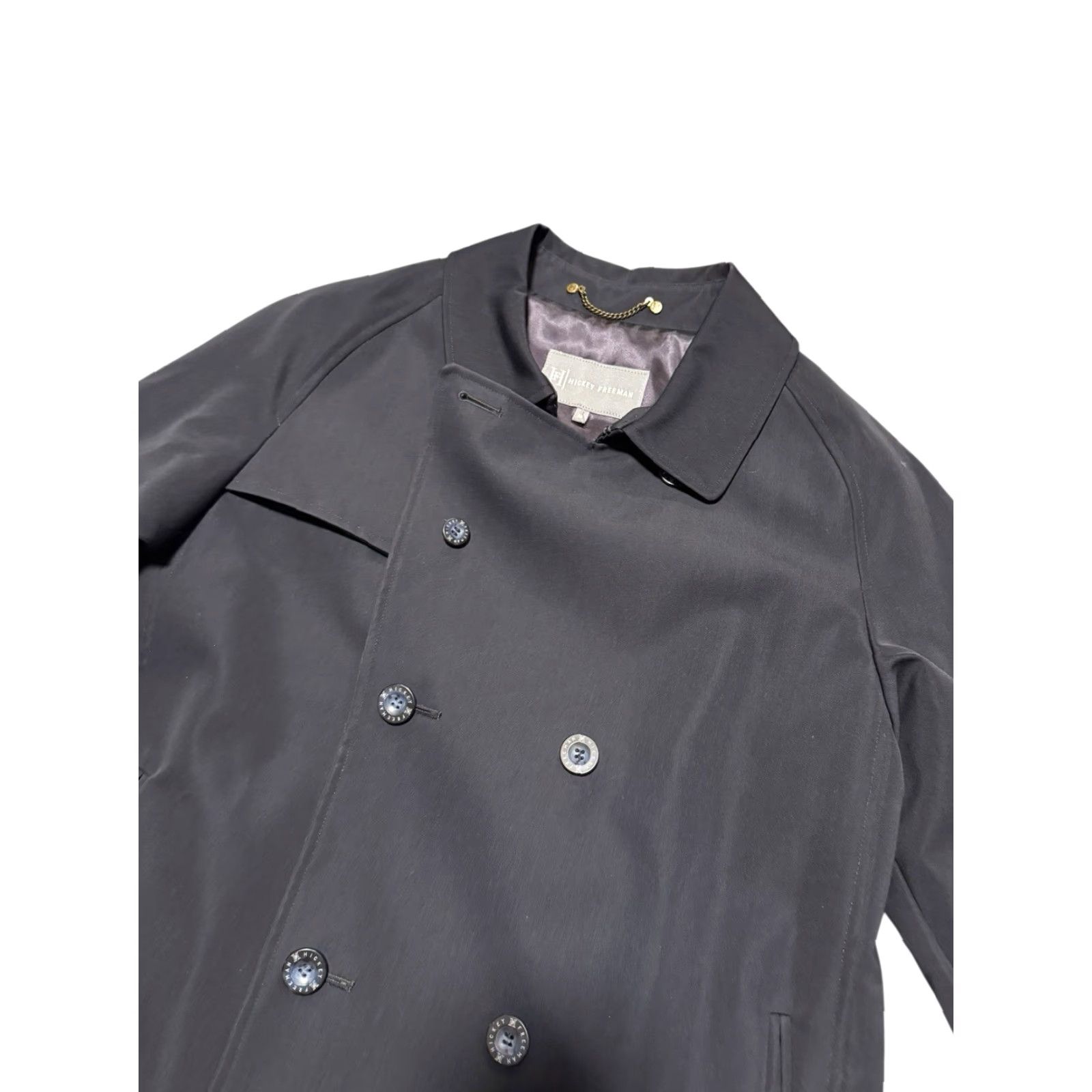 Vintage Hickey Freeman Double Breasted Trench Coat Black Wool Blend Men’s Medium Raglan Jacket/Coat Size US M / EU 48-50 / 2 - 7 Thumbnail