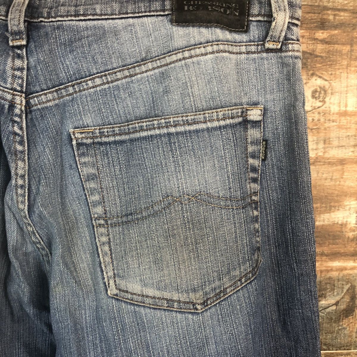 Vintage Bobson vintage Blue Denim Pants #A1393 Size US 35 - 17 Thumbnail