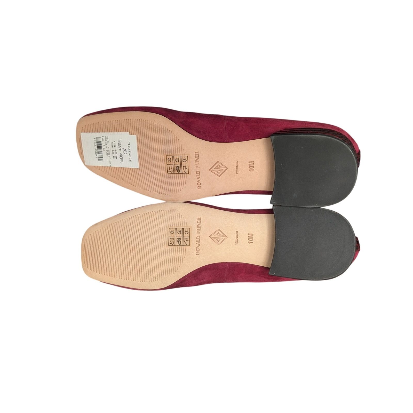 Donald Pliner Donald Pliner Dreww Pump Size 10M Bordeaux Suede Croco Heel Size US 10 / IT 40 - 7 Thumbnail