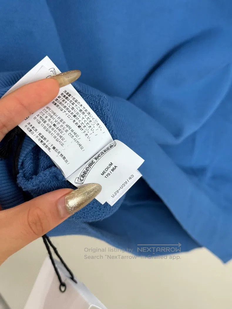 Chrome Hearts CHROME HEARTS Size M Cross flocking logo blue sweater Size US M / EU 48-50 / 2 - 7 Thumbnail