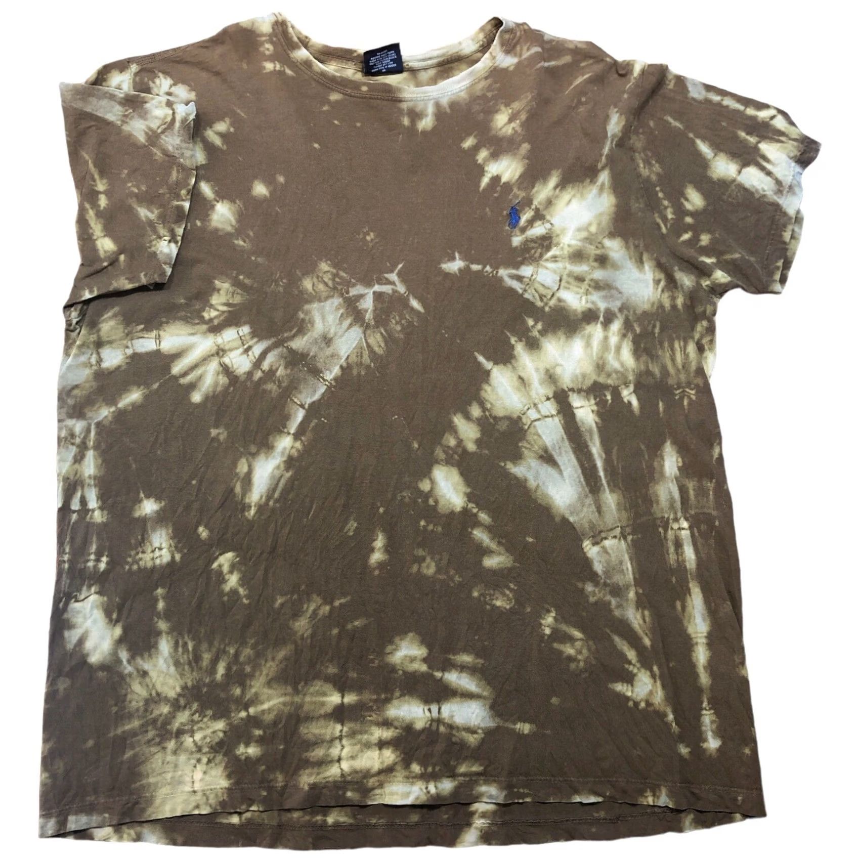 Polo Ralph Lauren VINTAGE Polo Ralph Lauren T-Shirt Polo Ralph Lauren Acid Wash Tie Dye Short Sleeve Crew Neck XL Men Brown Cotton Tie Dye, Classic, Hip Hop, Designer Size US XL / EU 56 / 4 - 2 Thumbnail