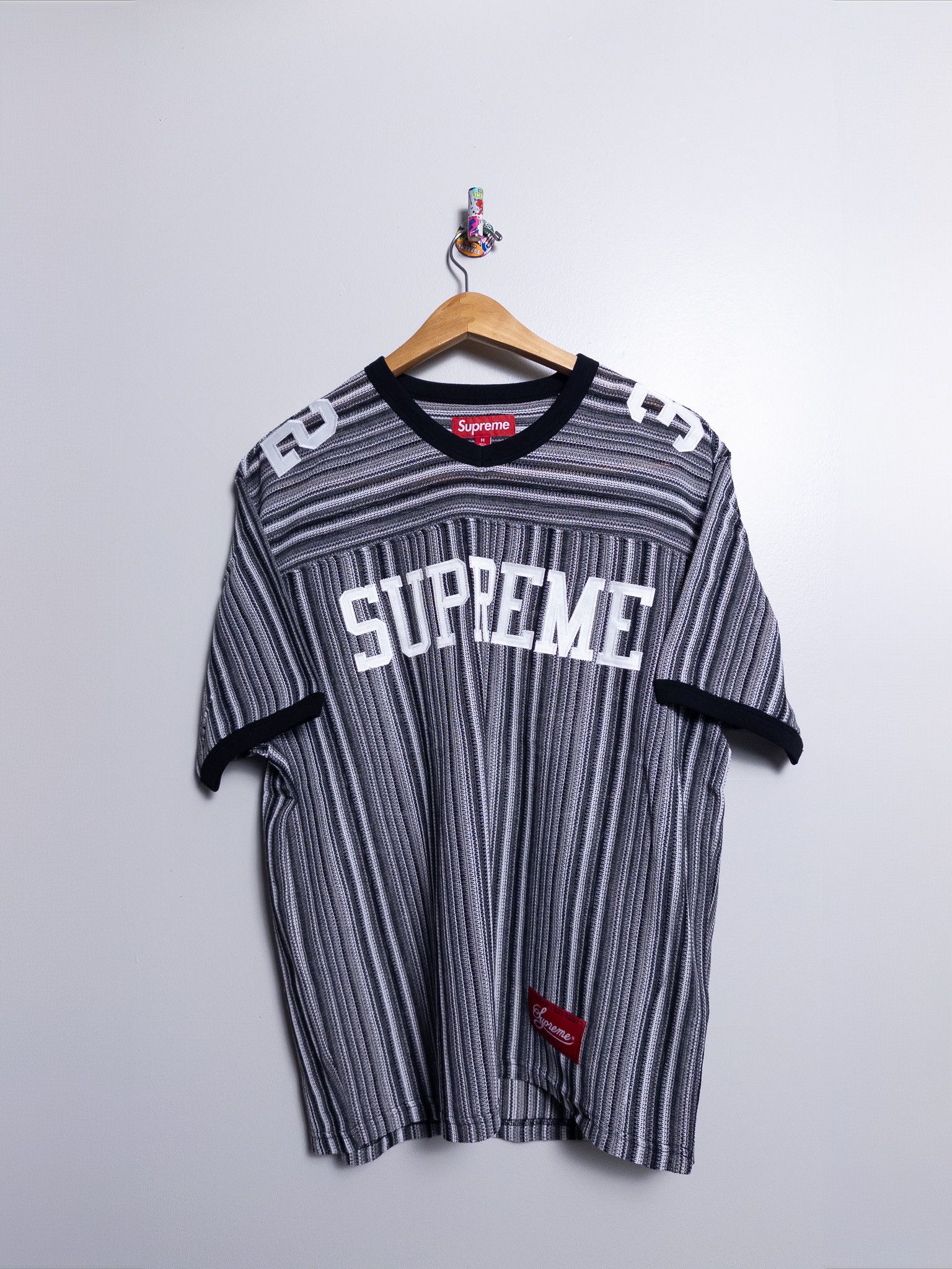 Streetwear × Supreme Supreme Open Knit Football Top Jersey Size