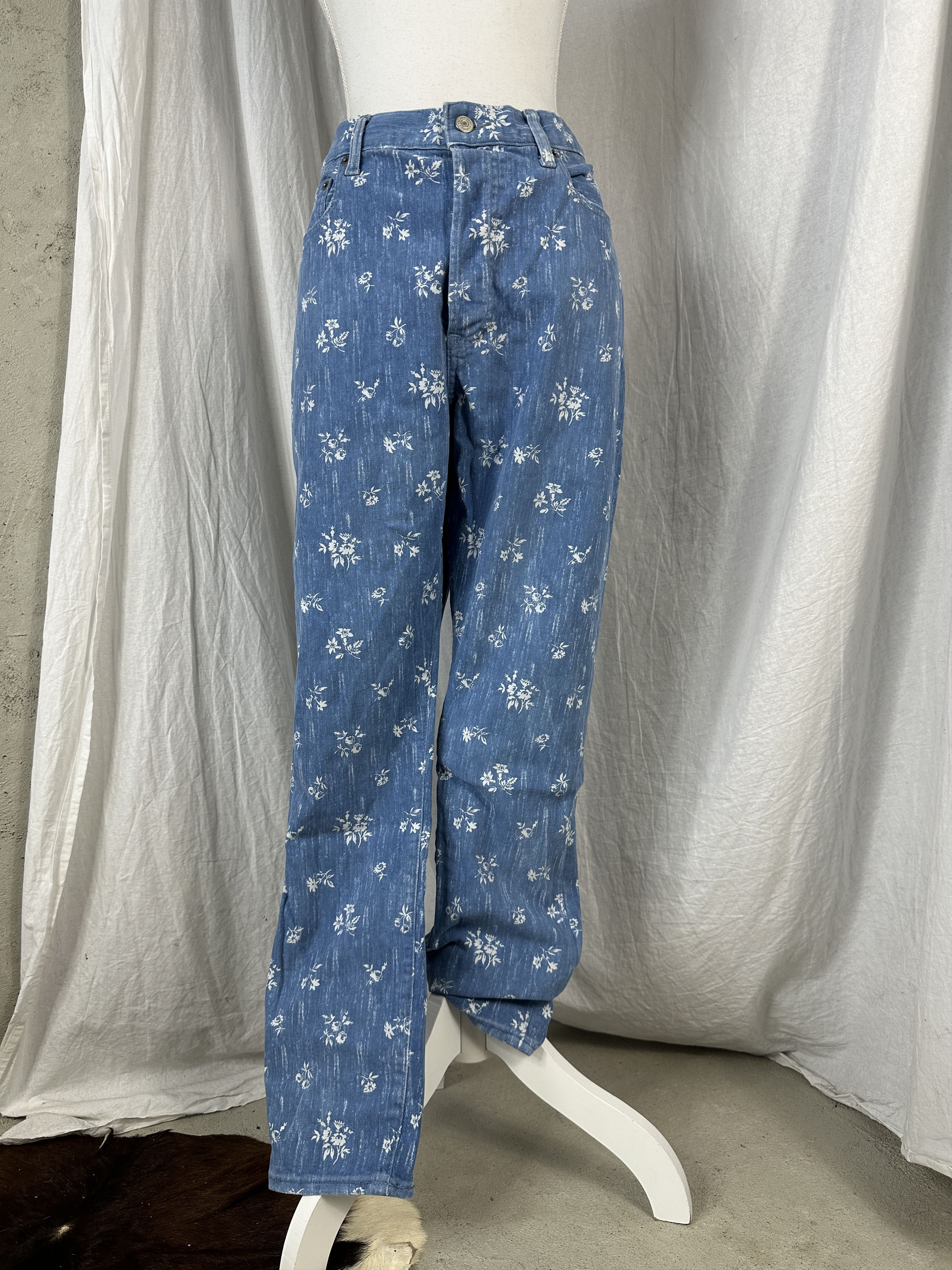 Polo Ralph Lauren × Vintage Vintage Denim Y2K Polo Ralph Lauren Flower Printed Jeans Size 32" / US 10 / IT 46 - 6 Thumbnail