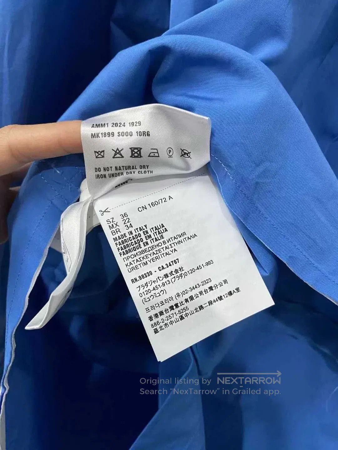 Miu Miu miumiu blue long sleeve shirt size 36. Size S / US 4 / IT 40 - 7 Thumbnail