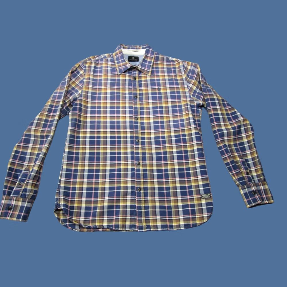 Scotch & Soda Scotch & Soda Shirt Mens Large Blue Plaid Button-Up Casual Monsieur Provocateur Size US L / EU 52-54 / 3 - 1 Thumbnail