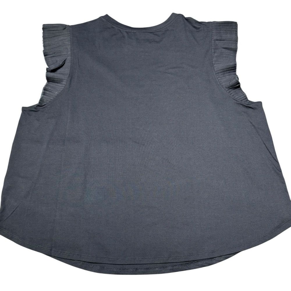 Other NWT New Democracy Pleated Sleeve Mixed Media Orion Blue T-S Size 3XL / US 20-22 - 3 Thumbnail