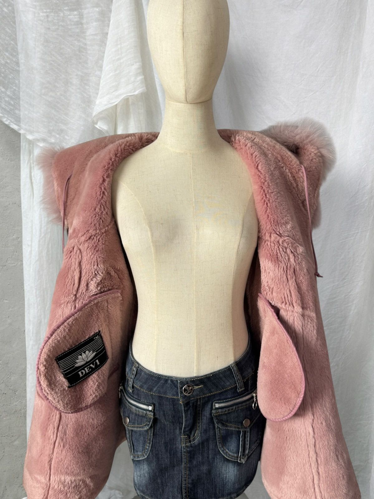 Hysteric Glamour Y2K Romantic Vintage Real Fur Details Shearling Coat Size S / US 4 / IT 40 - 10 Thumbnail