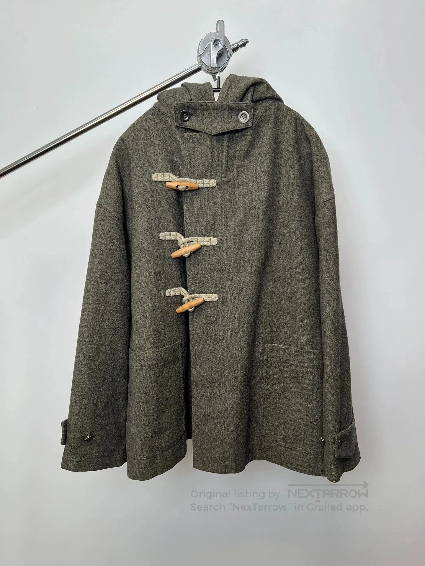 Yohji Yamamoto Green Hooded Toggle Coat. Size US M / EU 48-50 / 2 - 1 Thumbnail