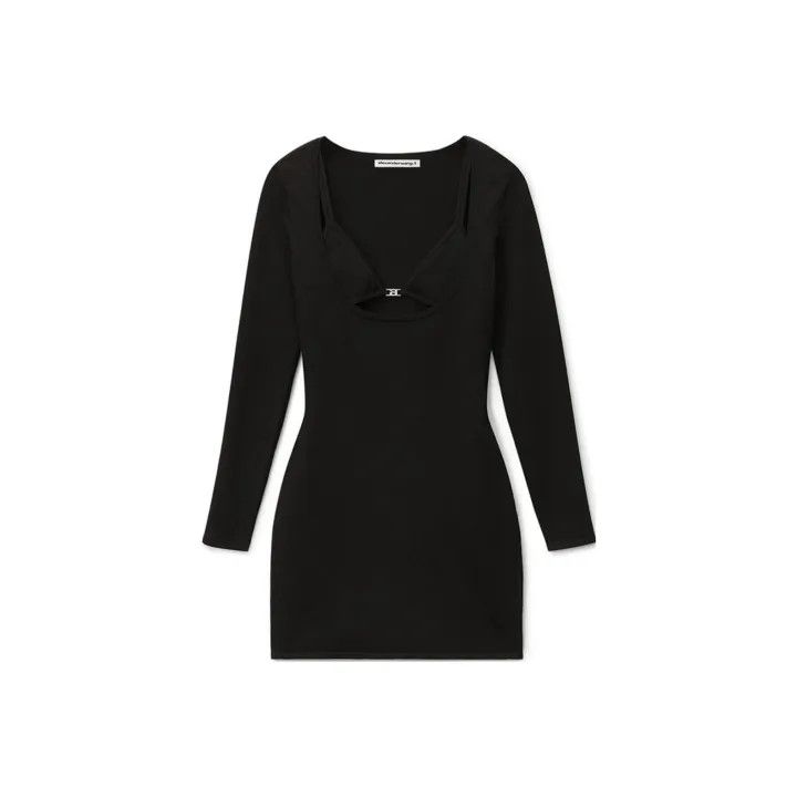 Alexander Wang Alexander Wang SS23 Knit Long Sleeve Dress 0079 Size XS / US 0-2 / IT 36-38 - 1 Thumbnail