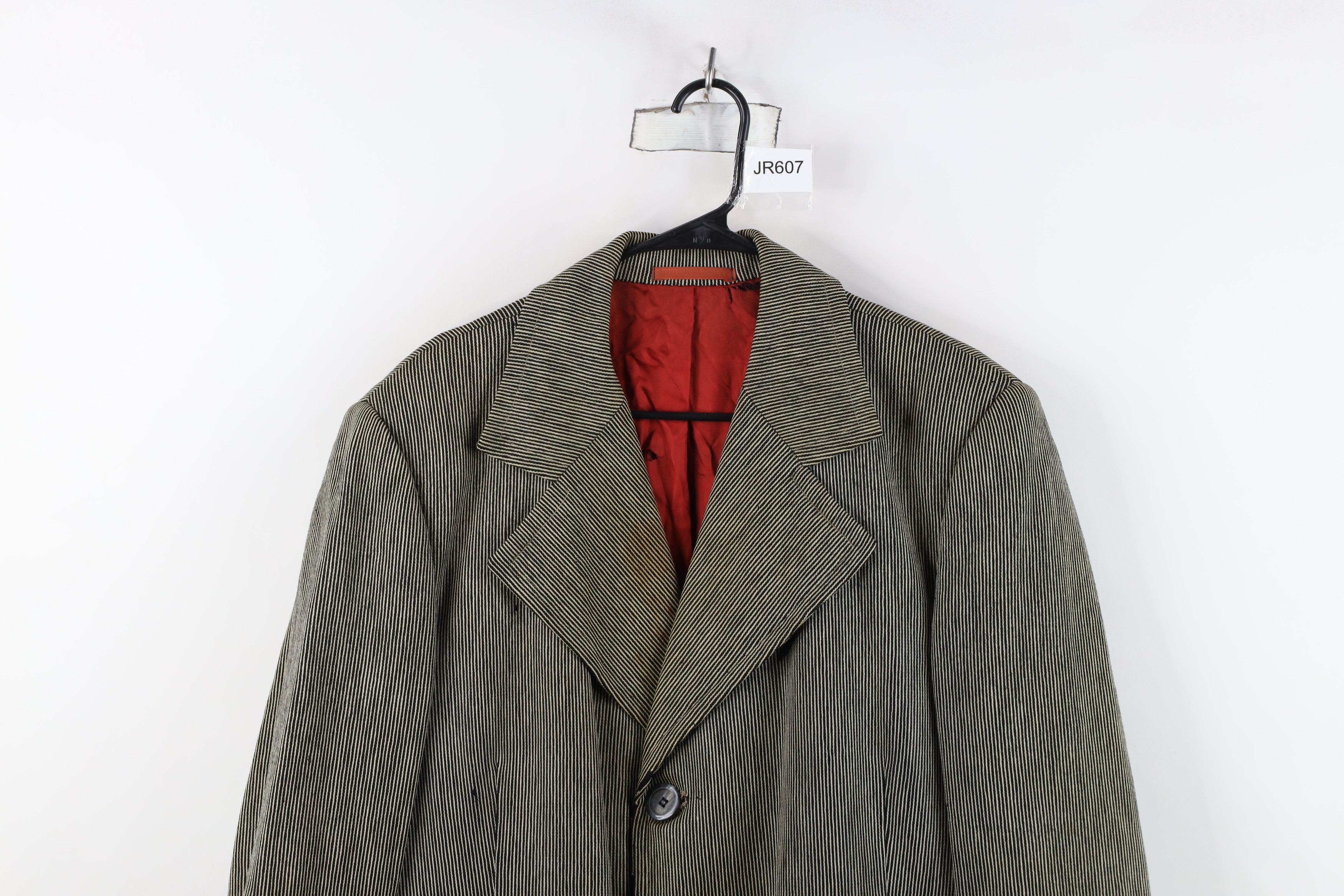 Vintage Vintage 50s Streetwear Trim Ribbed Wool Trench Coat USA Size US XXL / EU 58 / 5 - 2 Thumbnail