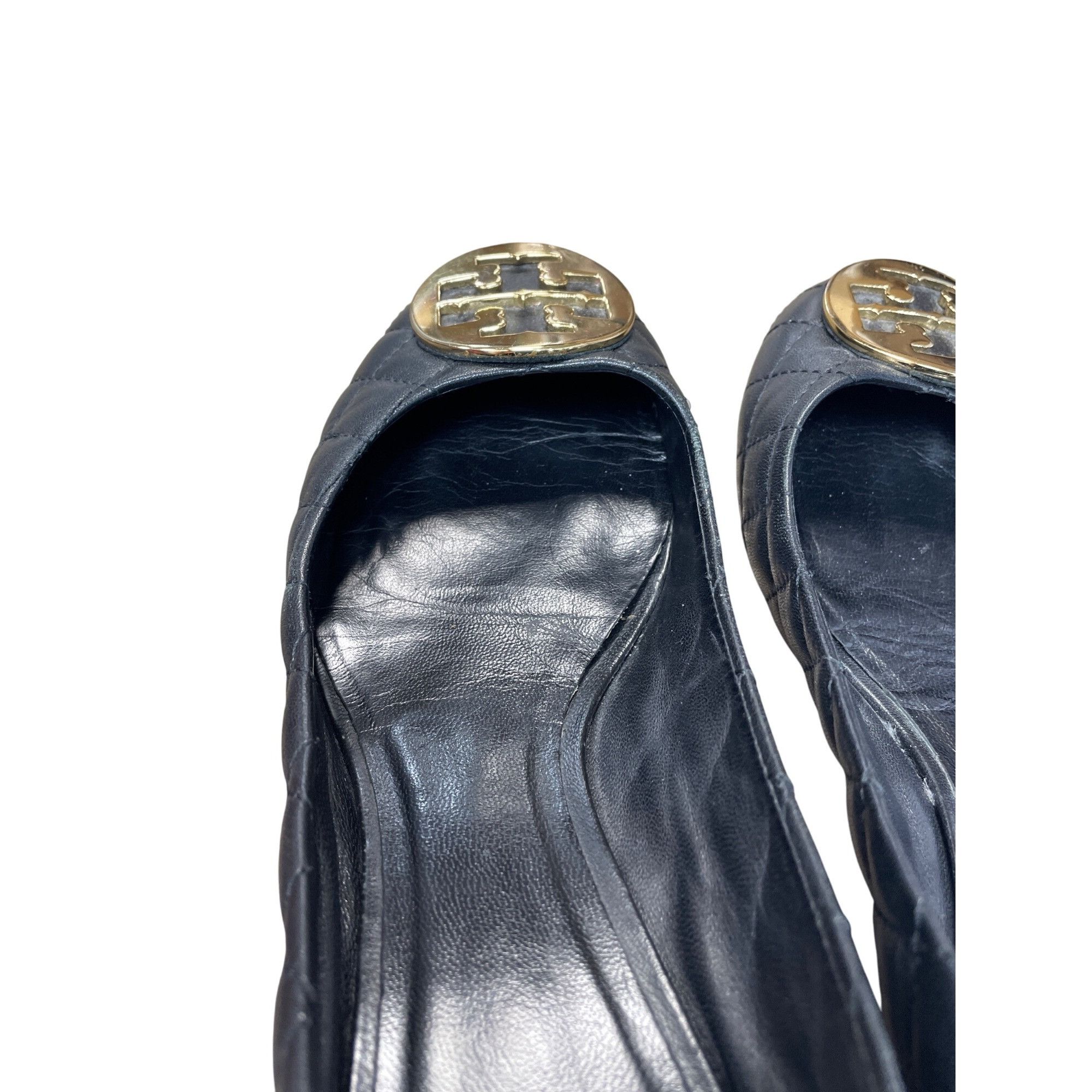 Tory Burch Tory Burch Womans Black Leather quilted 2.5" Slip on heels Size US 6 / IT 36 - 6 Thumbnail