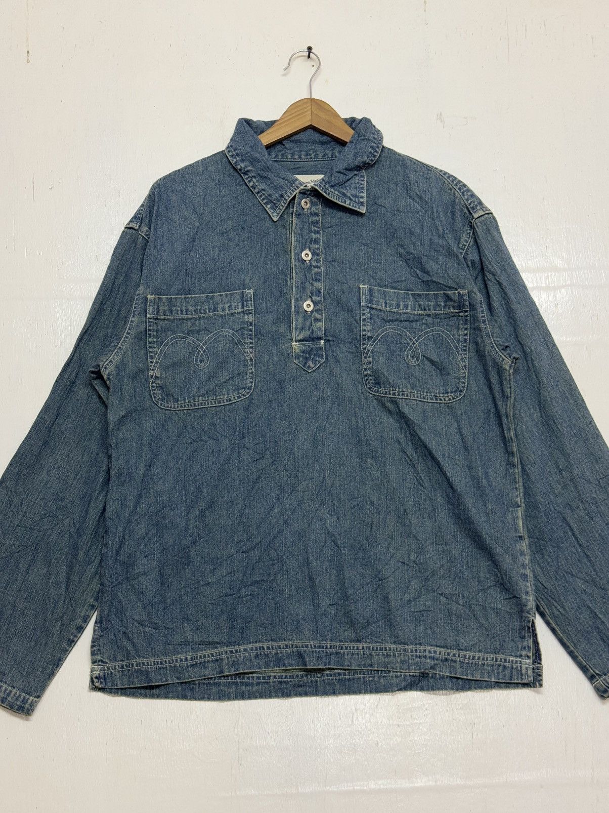 Vintage Vintage Genuine Idot Pullover Denim Size US M / EU 48-50 / 2 - 2 Thumbnail
