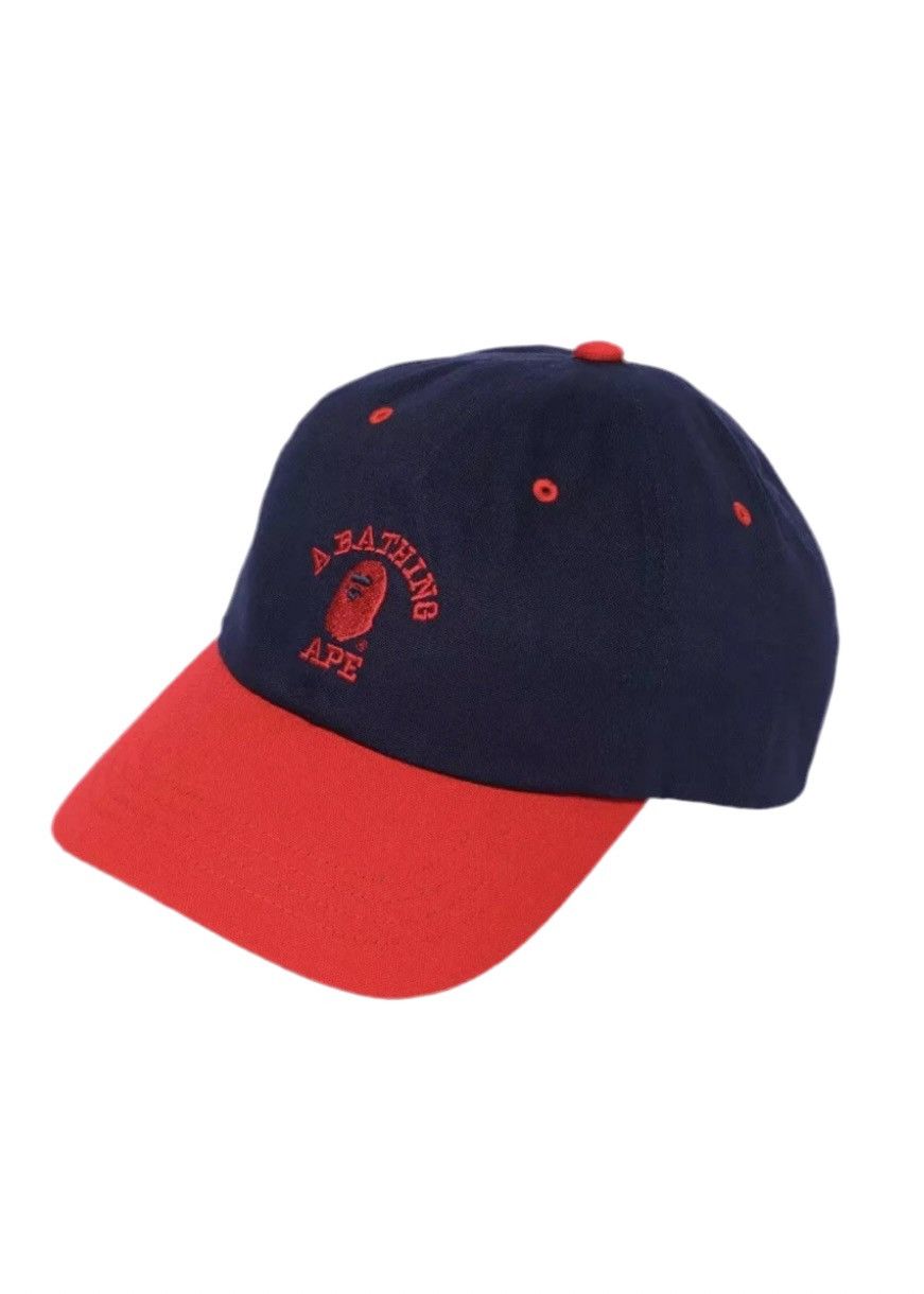 Bape BAPE College Panel Cap (SS22) Navy/Red Size ONE SIZE - 1 Thumbnail