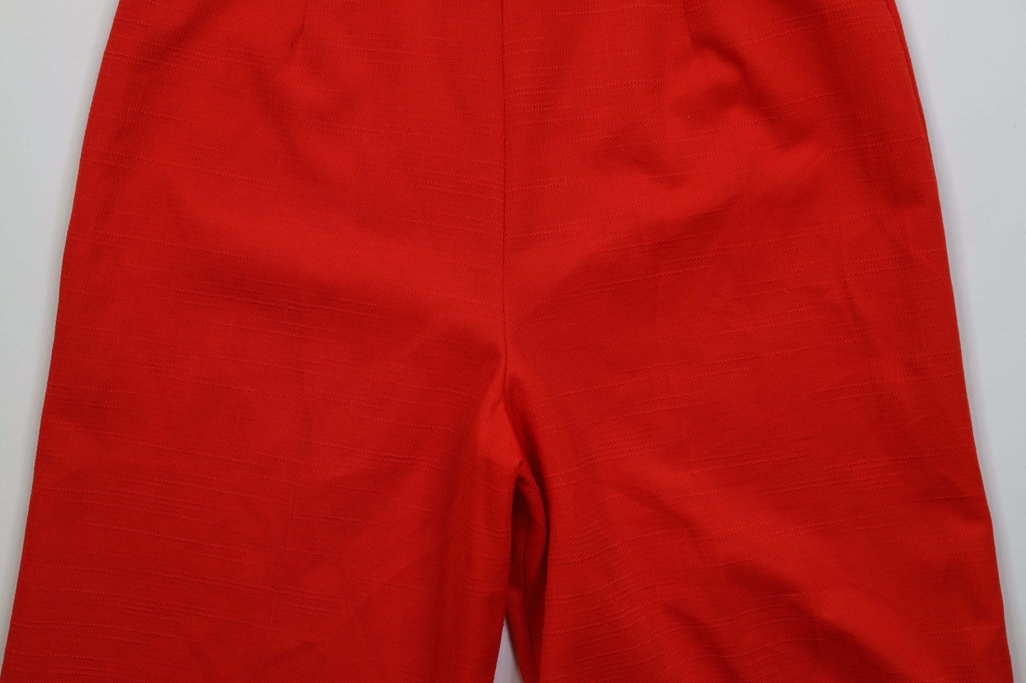 Vintage Vintage 60s Streetwear Knit Bermuda Shorts Red Polyester USA Size 34" / US 12 / IT 48 - 9 Thumbnail