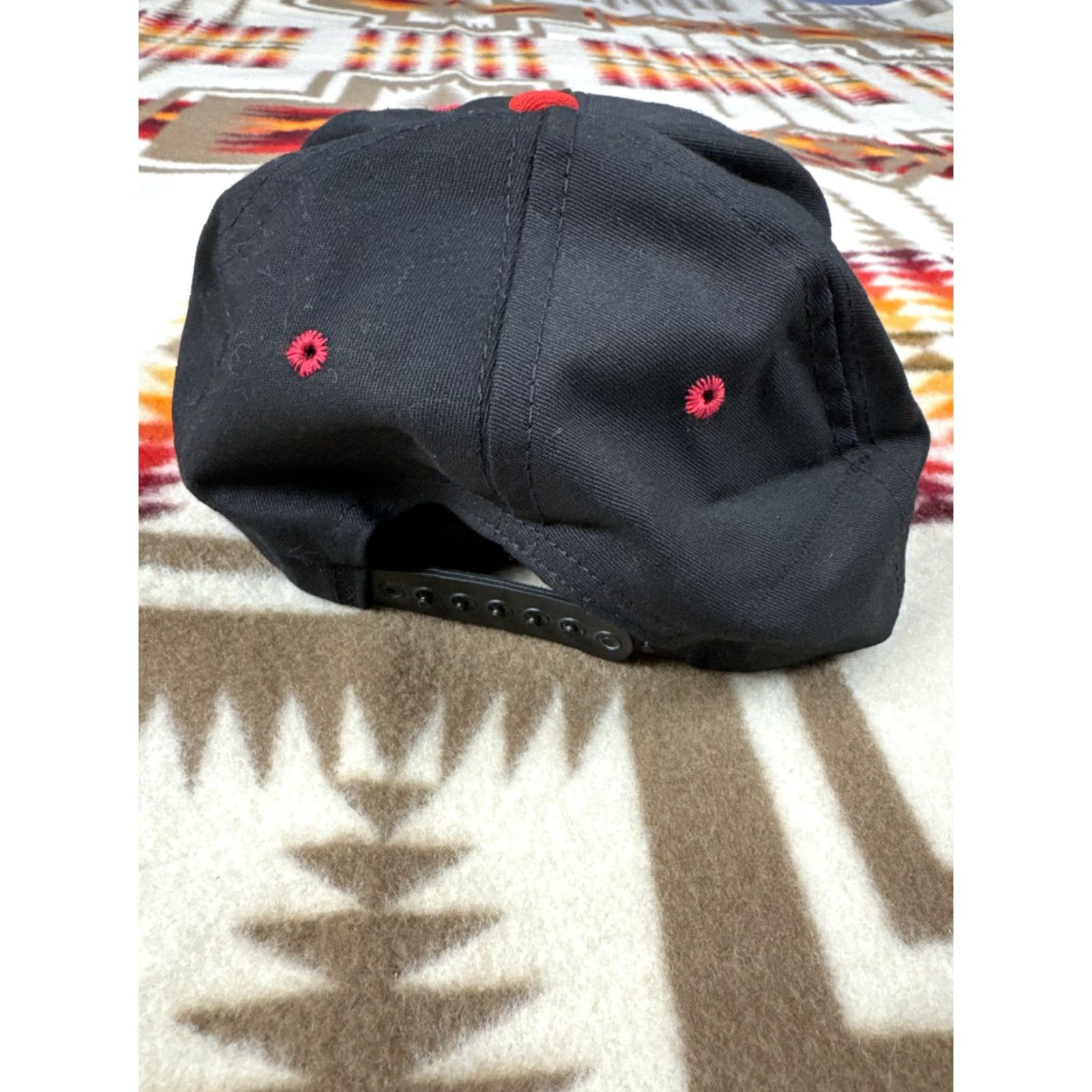 Planet Hollywood VINTAGE Planet Hollywood Snapback Hat Cap Black Red Bill USA Made In USA Men One Size Black Snapback Hat Cap Men Size ONE SIZE - 2 Thumbnail