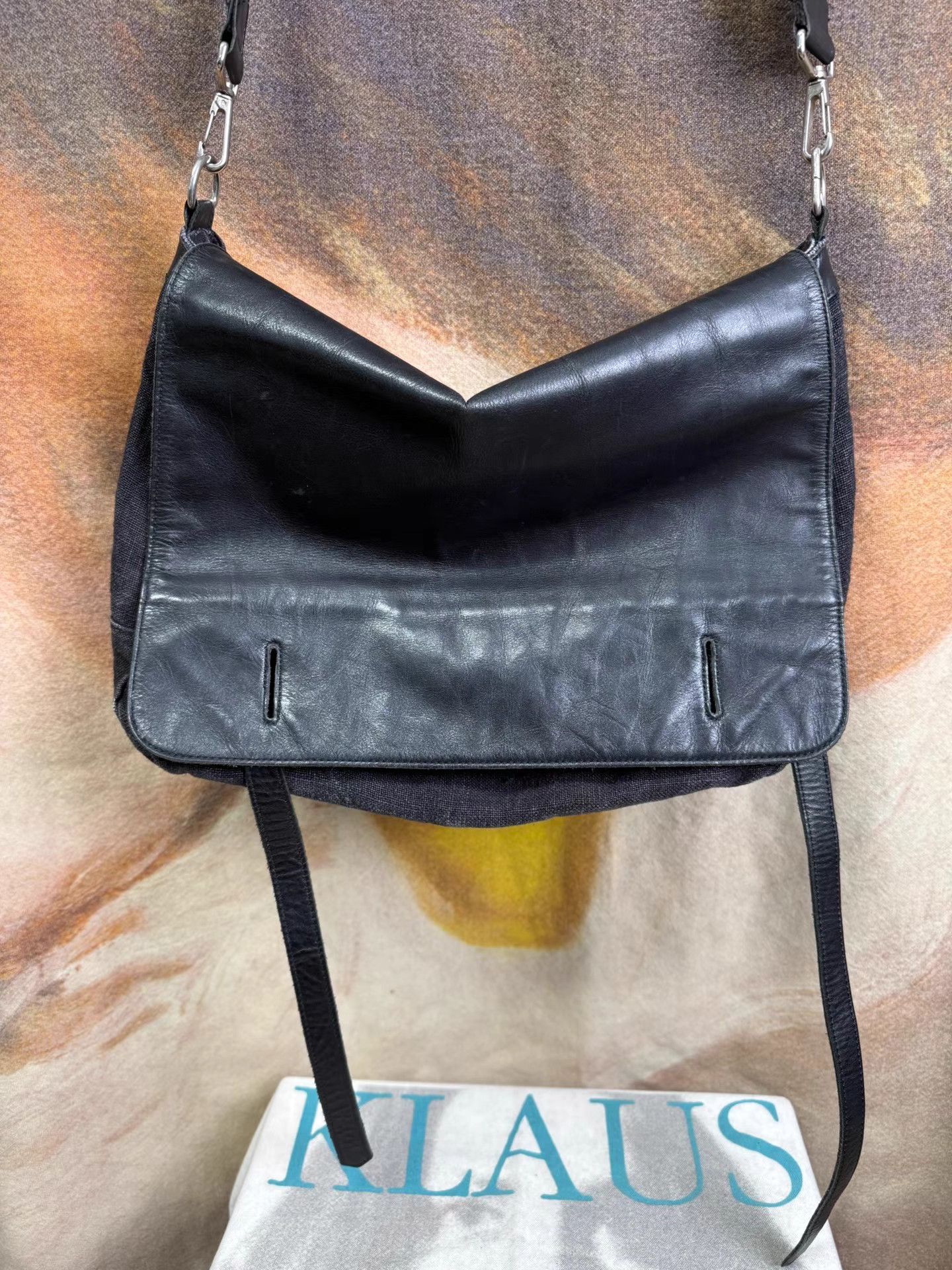 Yohji Yamamoto Yohji Yamamoto Linen Leather Crossbody Bag K20 Size ONE SIZE - 5 Thumbnail