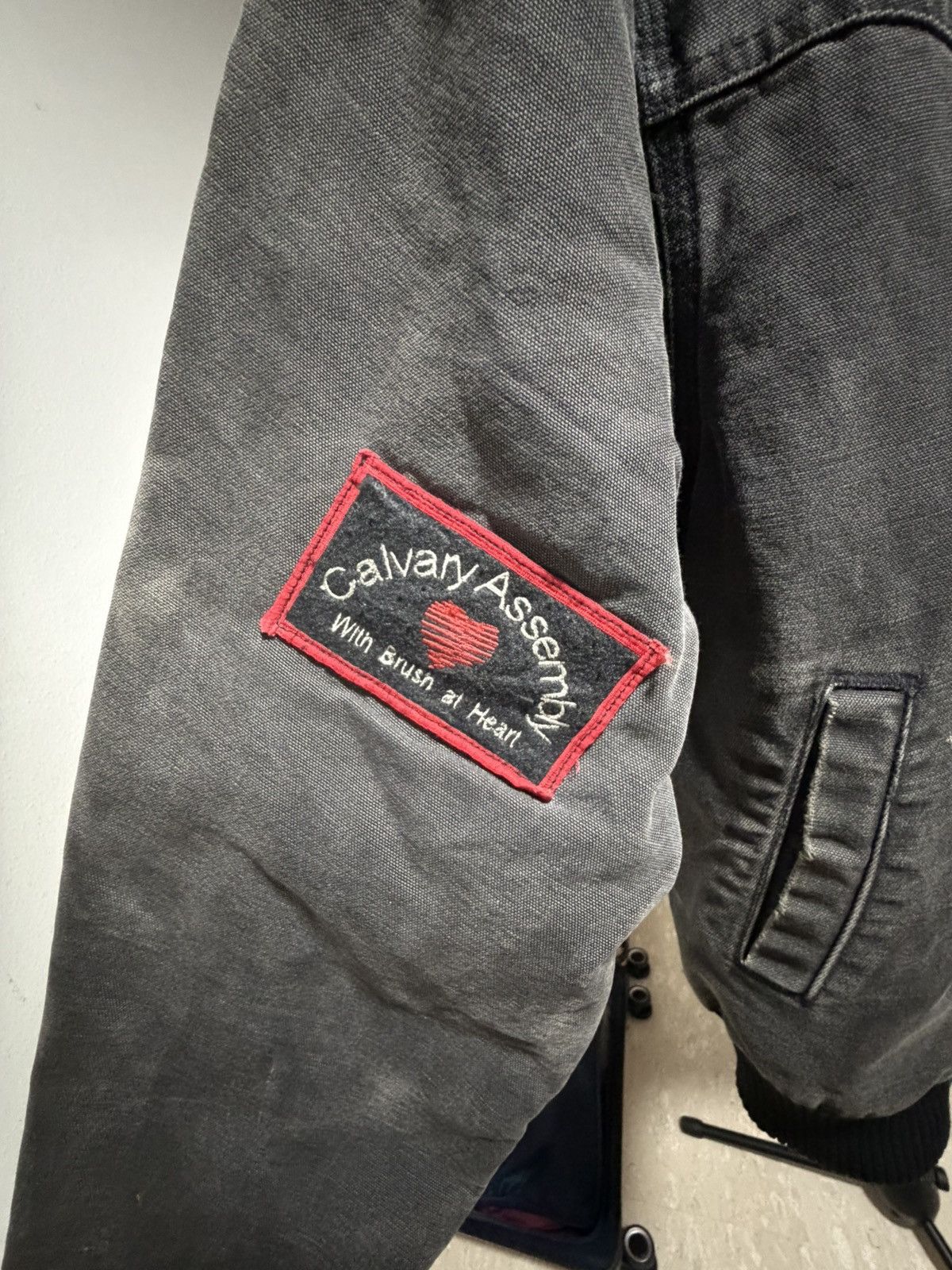 Carhartt Carhartt Detroit Jacket Faded Black Red Lined Distressed Size US XL / EU 56 / 4 - 3 Thumbnail