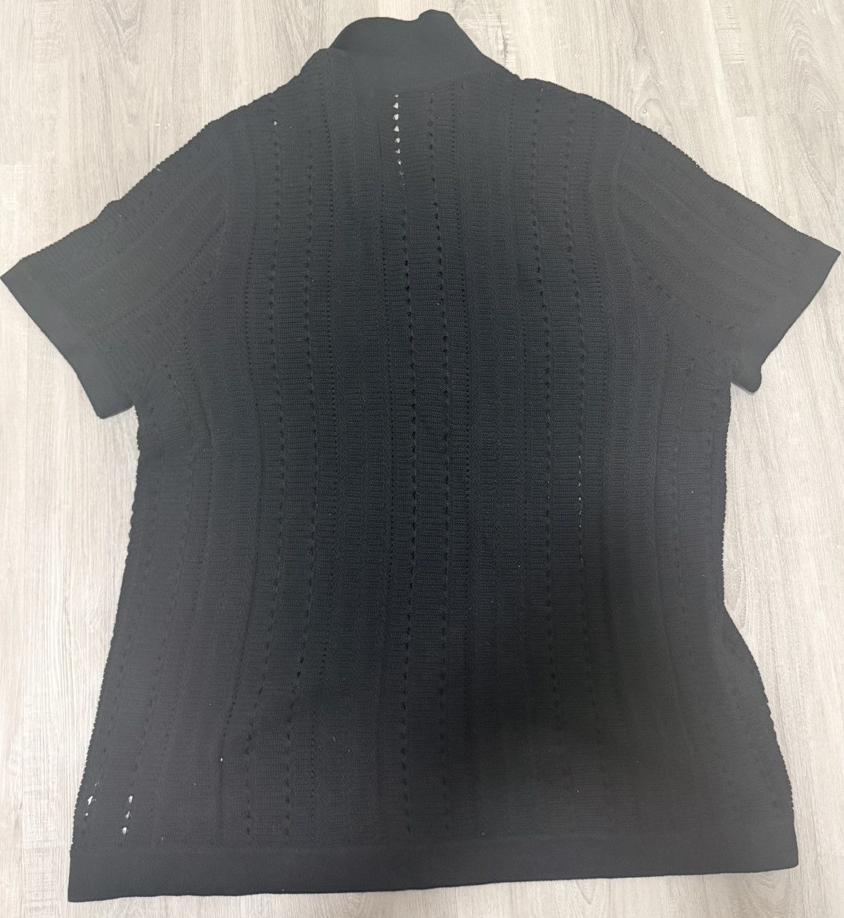 Express Express Black Mesh Button-Up Shirt Size US XL / EU 56 / 4 - 3 Thumbnail