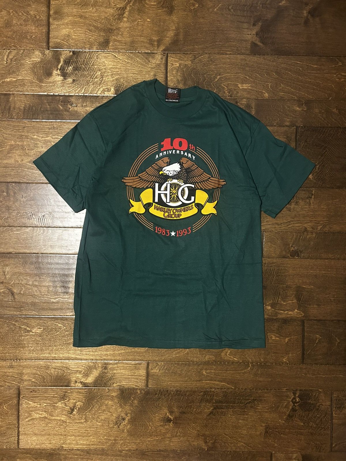 Harley Davidson × Vintage Vintage 1993 Harley Davidson Pine Green Shirt Size US L / EU 52-54 / 3 - 1 Thumbnail