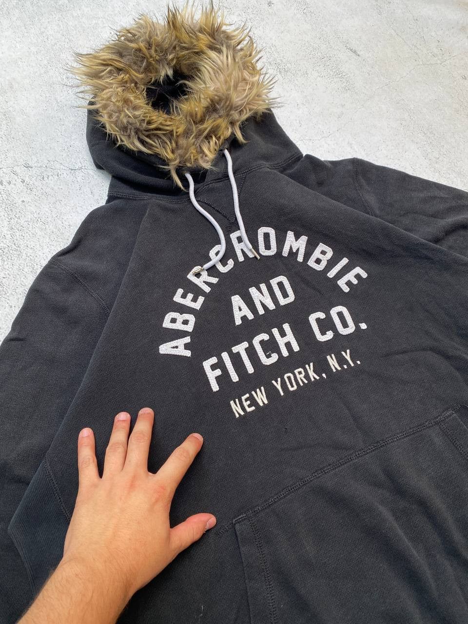 If Six Was Nine Abercrombie Y2K Fur Fuzzy LGB Style Mohair Faded Hoodie Size US XXL / EU 58 / 5 - 8 Thumbnail