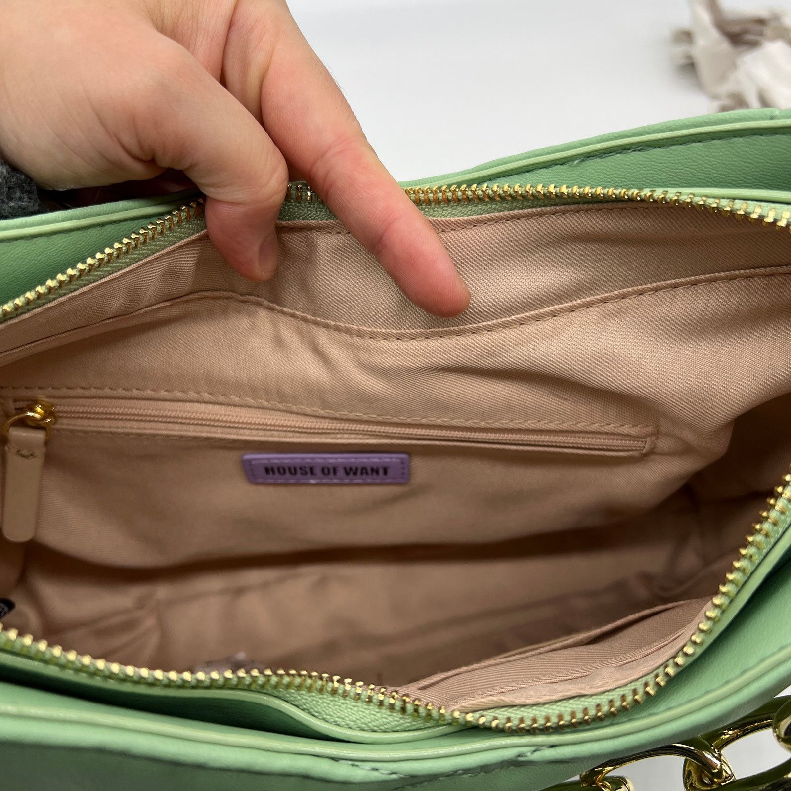 Other House of Want Convertible RFID Hobo Bag Green Fig Size ONE SIZE - 14 Thumbnail