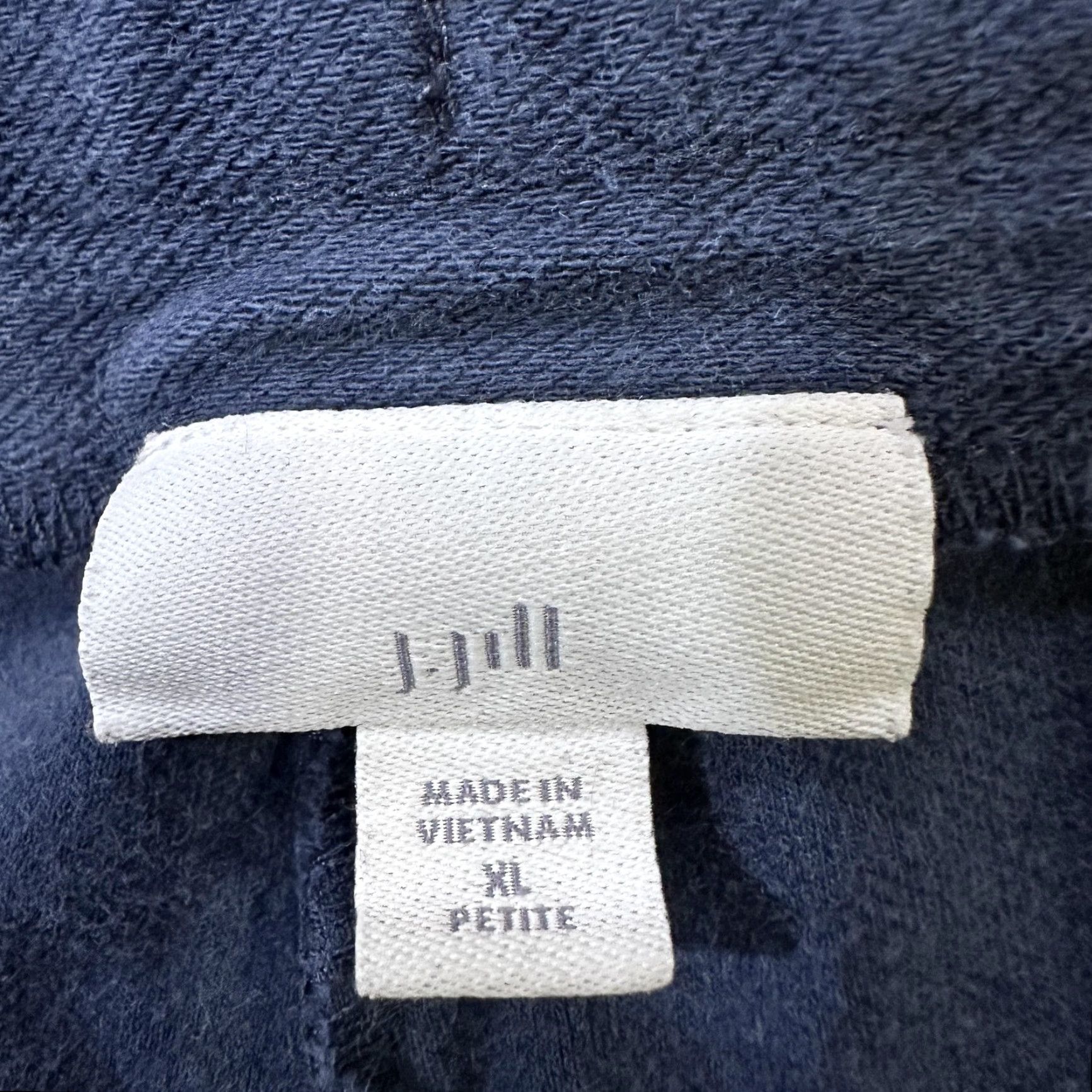 Vintage VINTAGE J Jill Pants Womens XL Petite Gray Capri Drawstring Cotton Blend ALTERED HEM Size 26" / US 2 / IT 38 - 4 Thumbnail