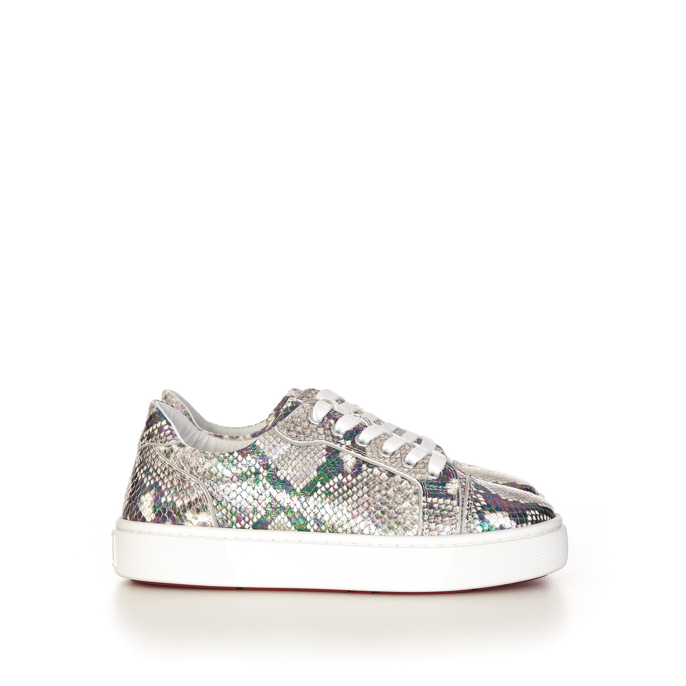 Christian Louboutin Lowtop Sneakers Vieirissima In Roccia Snakeskin Leather Size US 5 / IT 35 - 8 Thumbnail