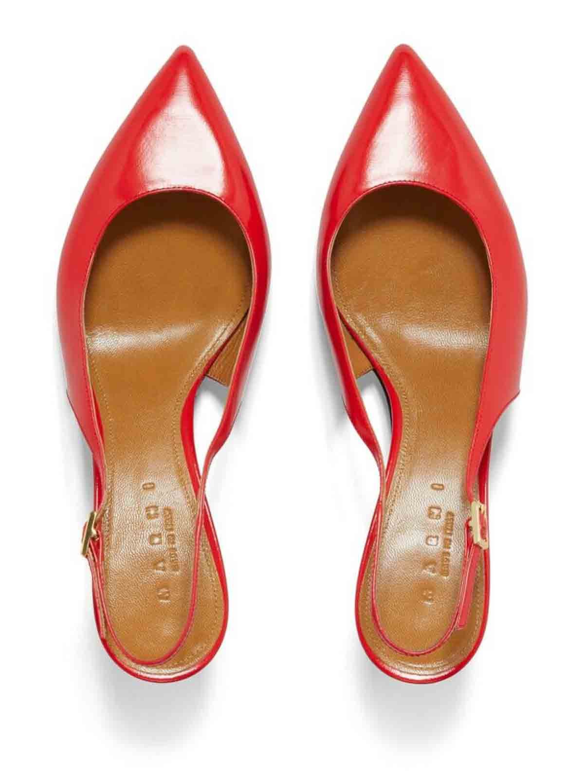 Marni o1w1db10824 Sling Back Pumps in Red Size US 6 / IT 36 - 2 Thumbnail