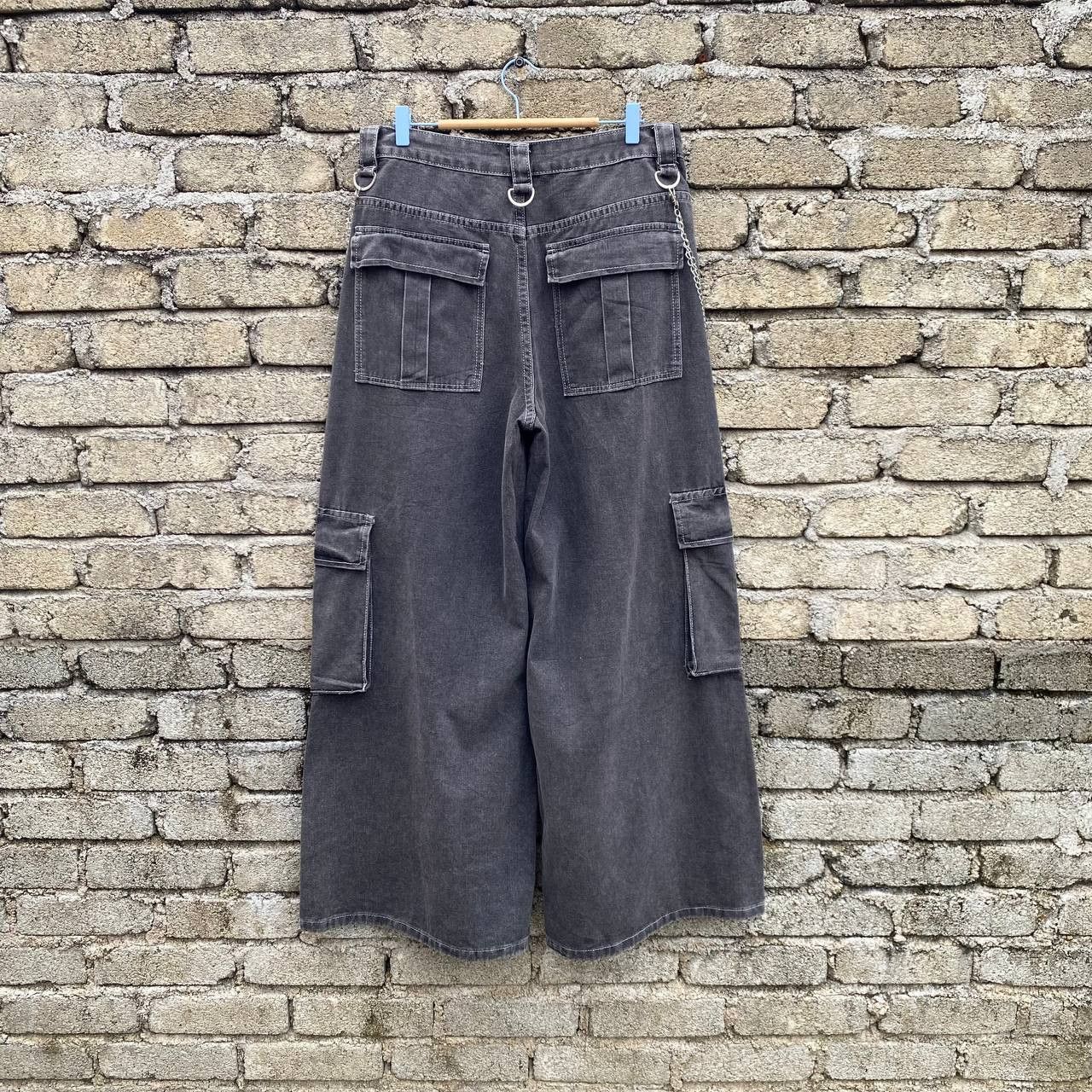 Japanese Brand JAPANESE ROMWE XL SUPER BONDAGE BAGGY RAVER PANT DENIM Size US 32 / EU 48 - 5 Thumbnail
