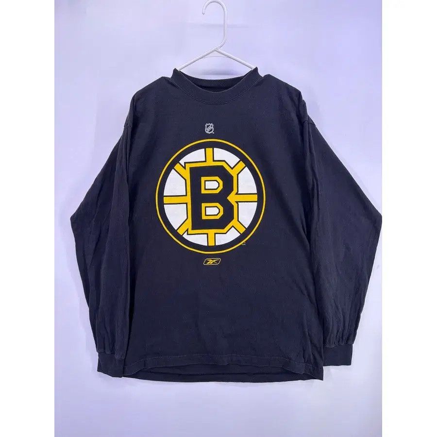 Reebok Boston Bruins Vintage Logo Long Sleeve T-Shirt L (Reebok) Size US L / EU 52-54 / 3 - 2 Thumbnail