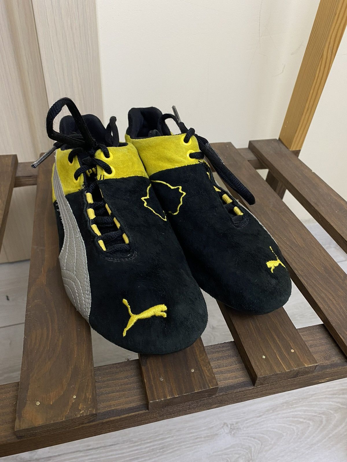 Puma Vintage Puma speed cat black yellow shoes size 39(25 cm) Size US 9 / IT 39 - 9 Thumbnail