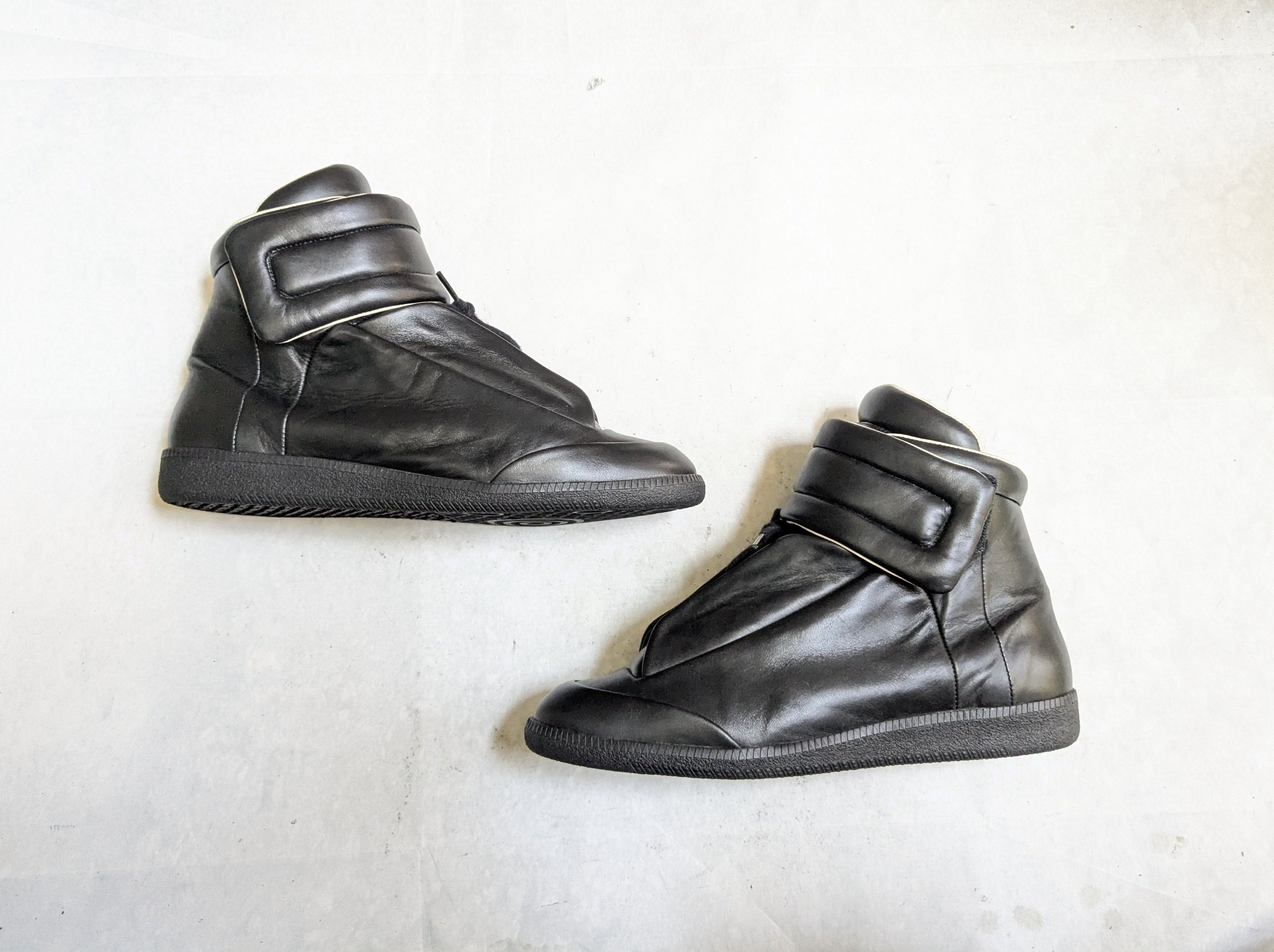 Maison Margiela Maison Margiela Future Black High Tops 10 43 Leather Size US 10 / EU 43 - 1 Thumbnail