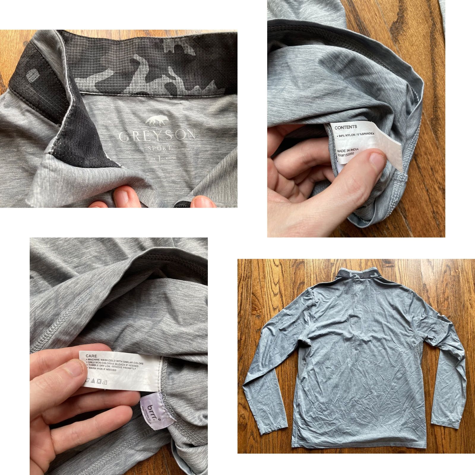 Vintage Greyson Golf Performance Pullover Mens Large 1/4 Zip Gray Camo Trim Logo Casual Stable Sports Golf Shirt Pullover Mens Large Gray Size US L / EU 52-54 / 3 - 8 Thumbnail
